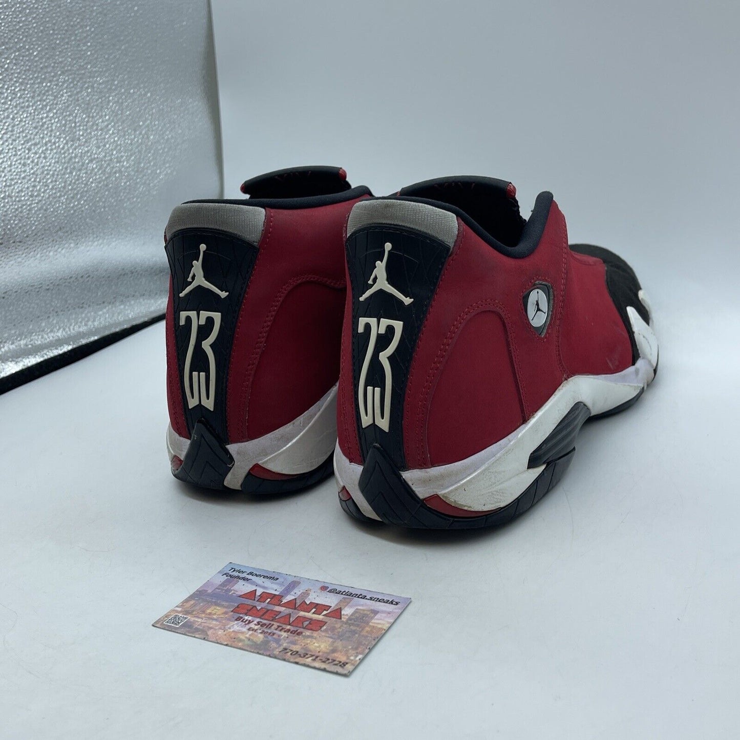 Size 12 - Air Jordan 14 Retro Gym Red Suede White Black Leather (487471-006)