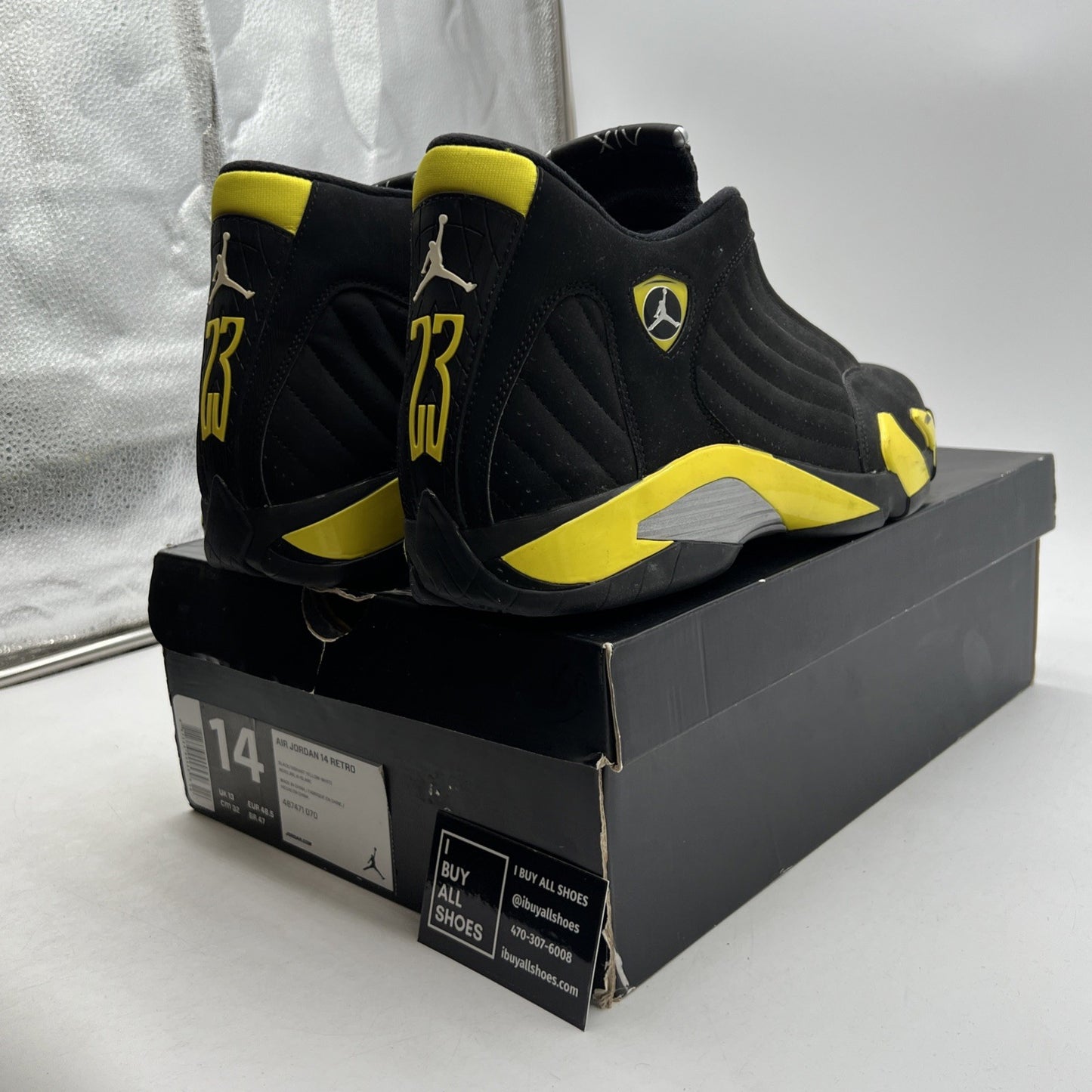 Size 14 - Air Jordan 14 Retro Thunder (487471-070)