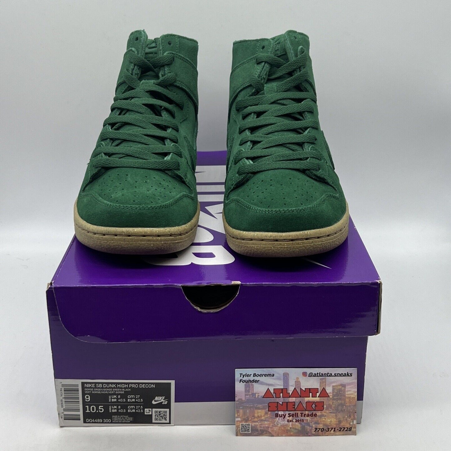 Size 9 - Nike Dunk High Pro Decon SB Gorge Green Brand New Og All