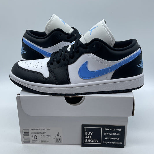Size 10 - Nike Air Jordan 1 Low Black University Blue White (DC0774-041)
