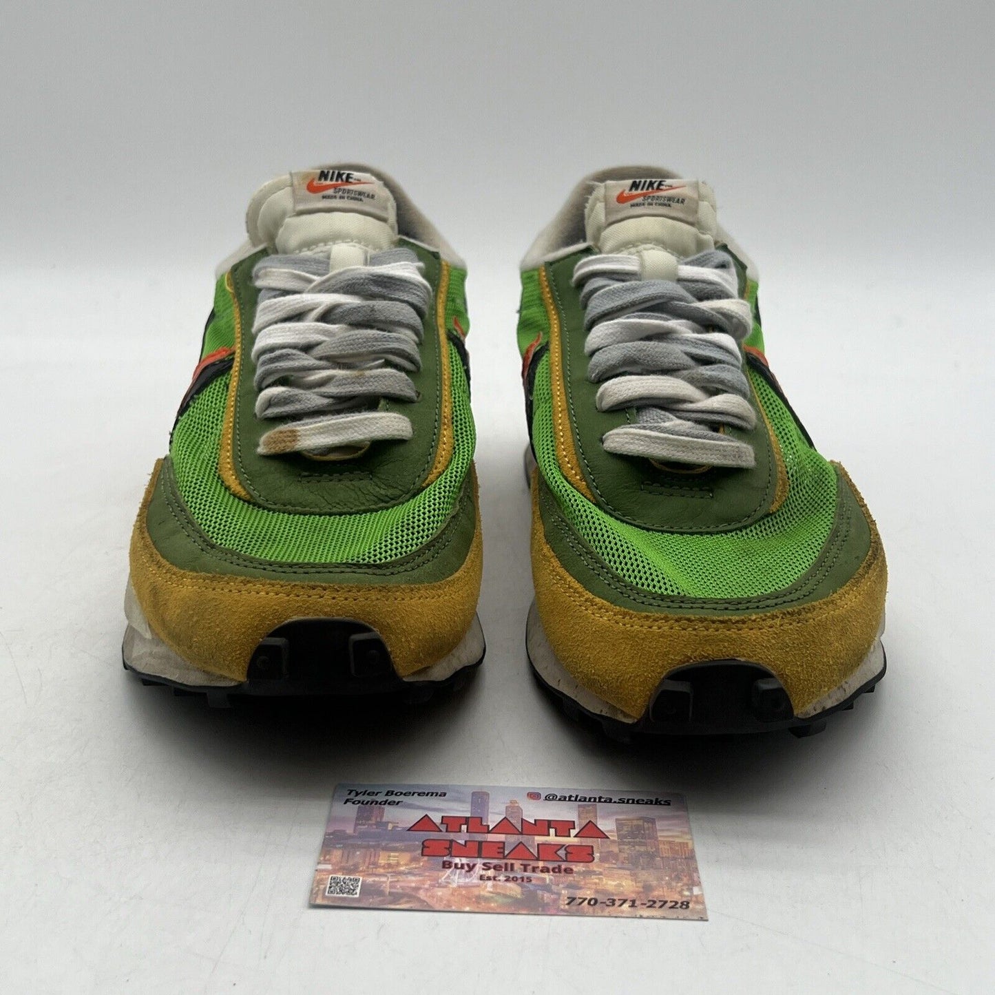 Size 10 - Nike sacai x LDWaffle Green Gusto Orange (BV0073-300)