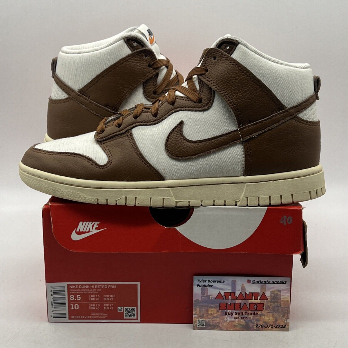 Size 8.5 - Nike Dunk Vintage High Certified Fresh - Pecan Leather (DQ8800-200)