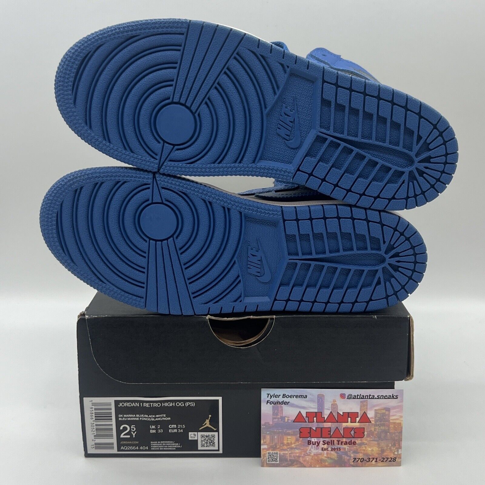 Size 3 - Jordan 1 Retro OG High Dark Marina Blue