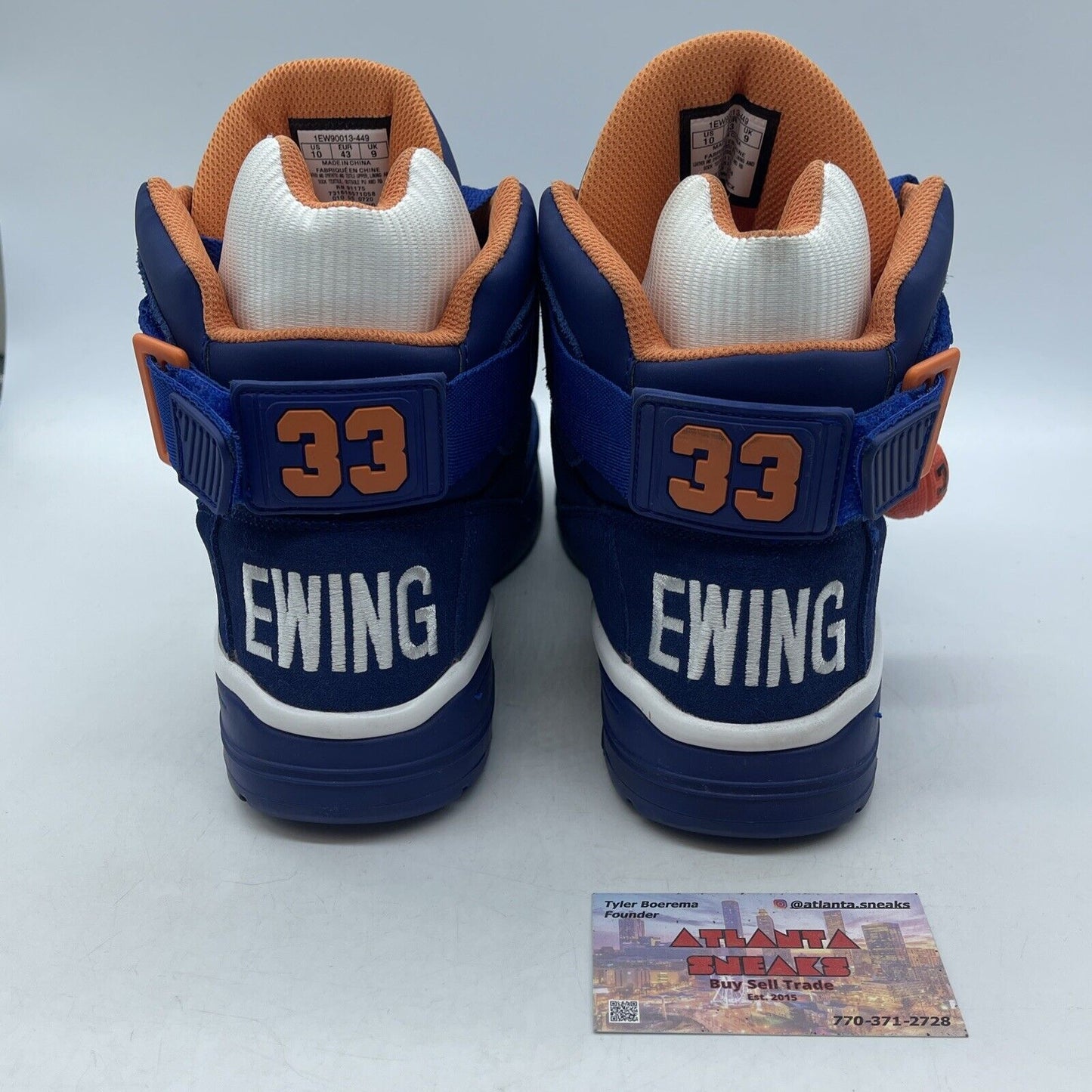 Size 9.5 - Ewing Focus Blue Orange White Suede (1VB90049-992)