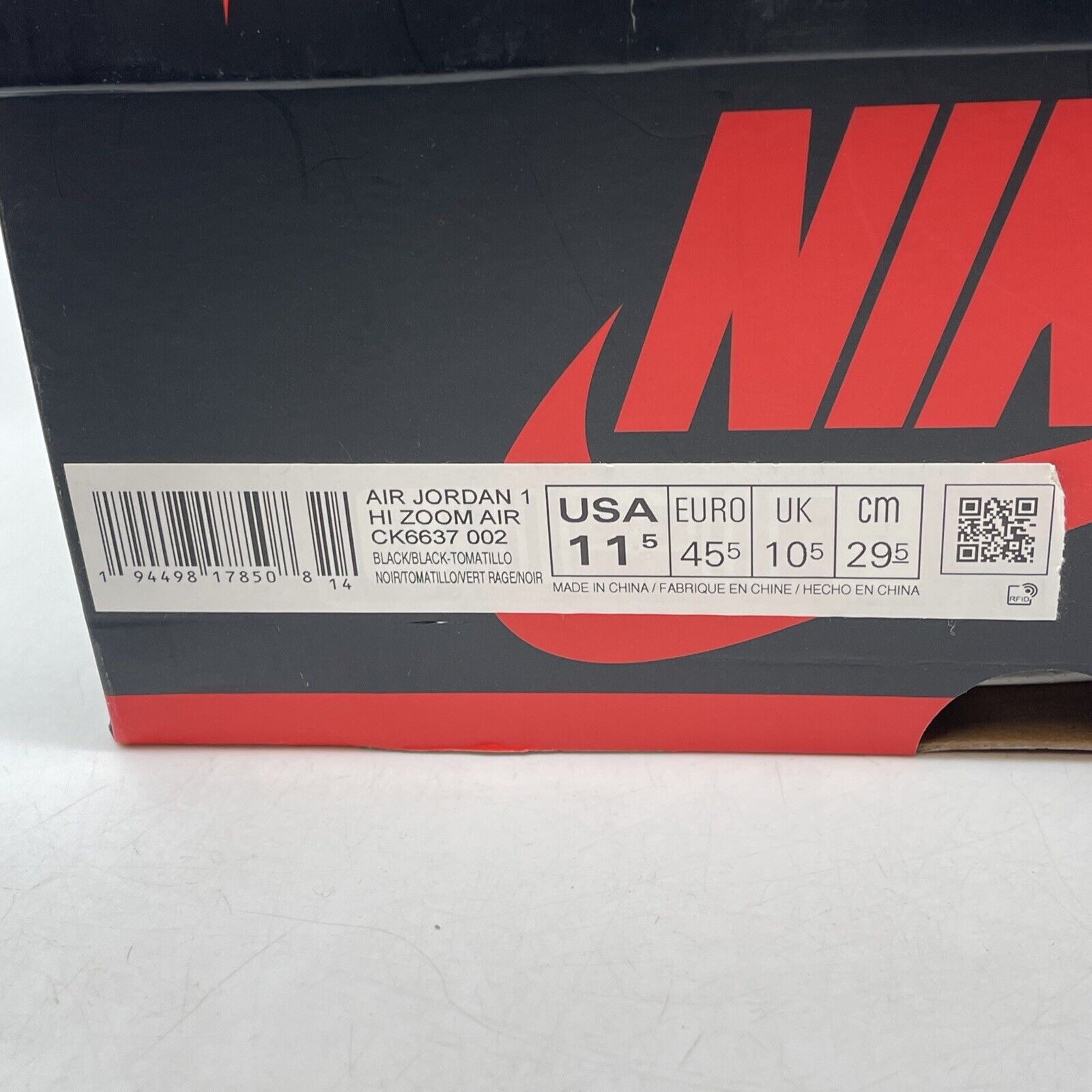 Size 11.5 - Air Jordan 1 Zoom High Zen Green Suede Black Grey (CK6637-002)