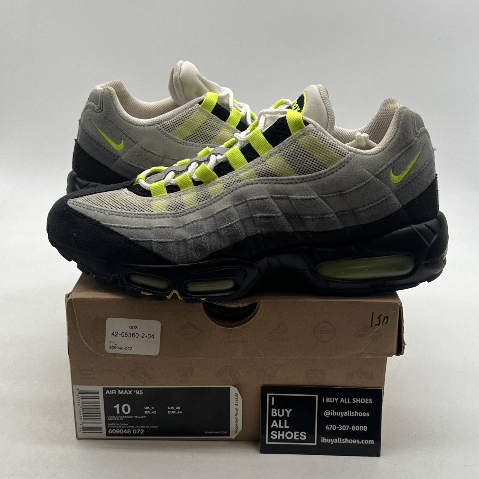 Size 10 - Nike Air Max 95 2010 Neon (609048-072)