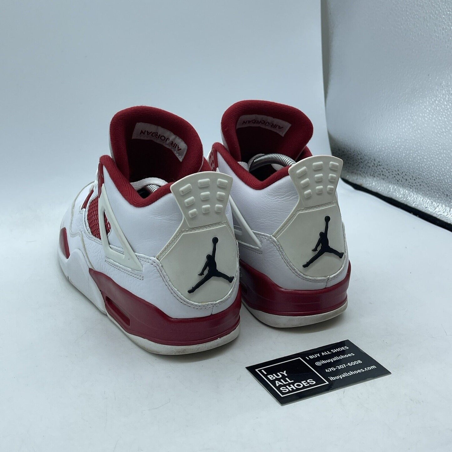 Size 9 - Jordan 4 Retro alternate 89 Red Black White Leather (308497-106)