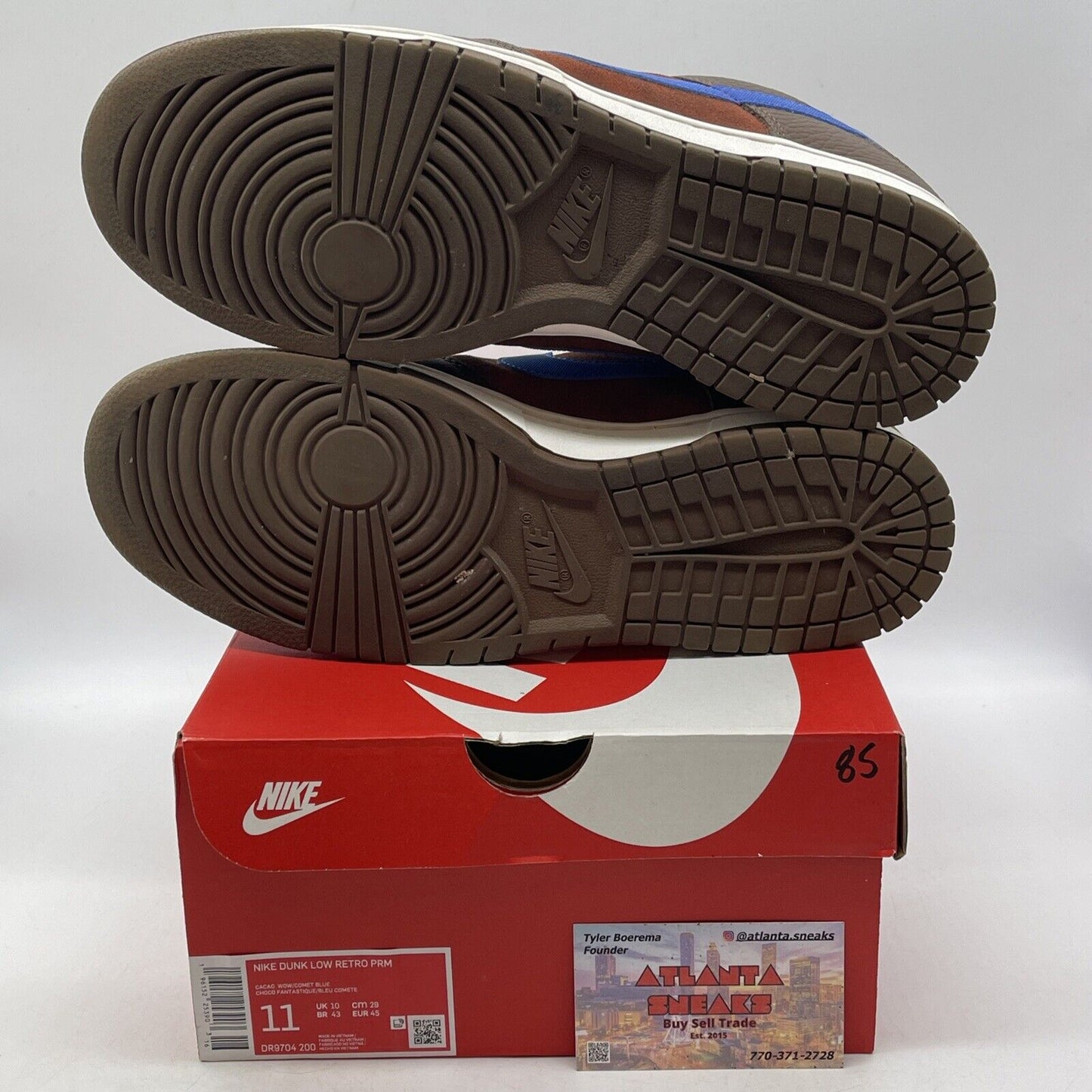 Size 11 - Nike Dunk Premium Low Mars Stone Blue Brown White Suede (DR9704-200)