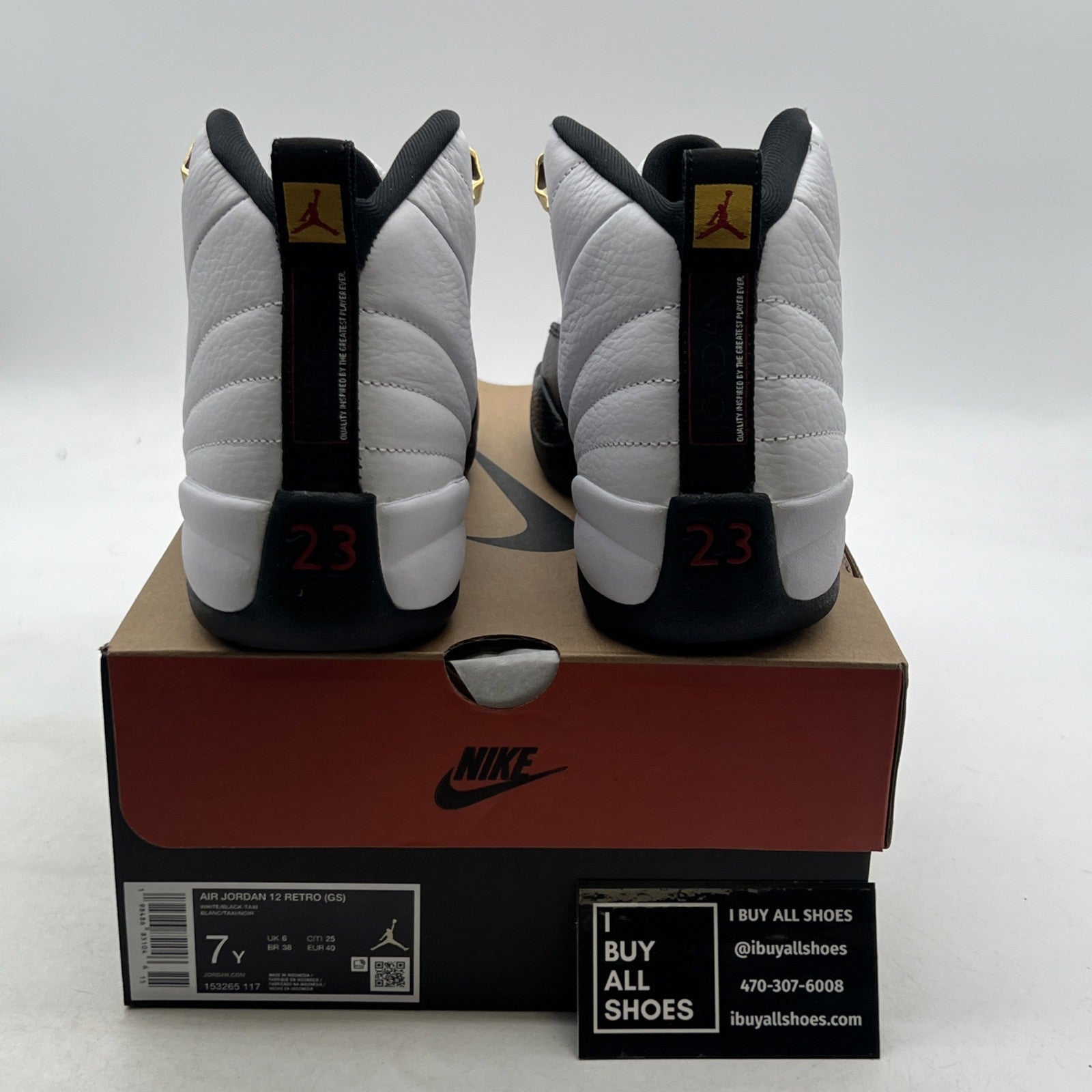 Size 7Y- Air Jordan 12 Retro 2025 Taxi (153265-117)