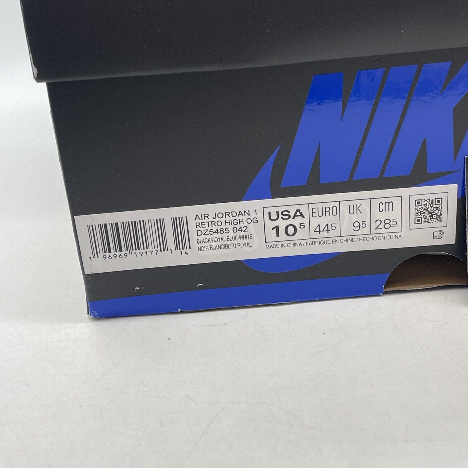 Size 10.5 - Jordan 1 Retro OG High Royal Reimagined Blue Black Suede DZ5485-042