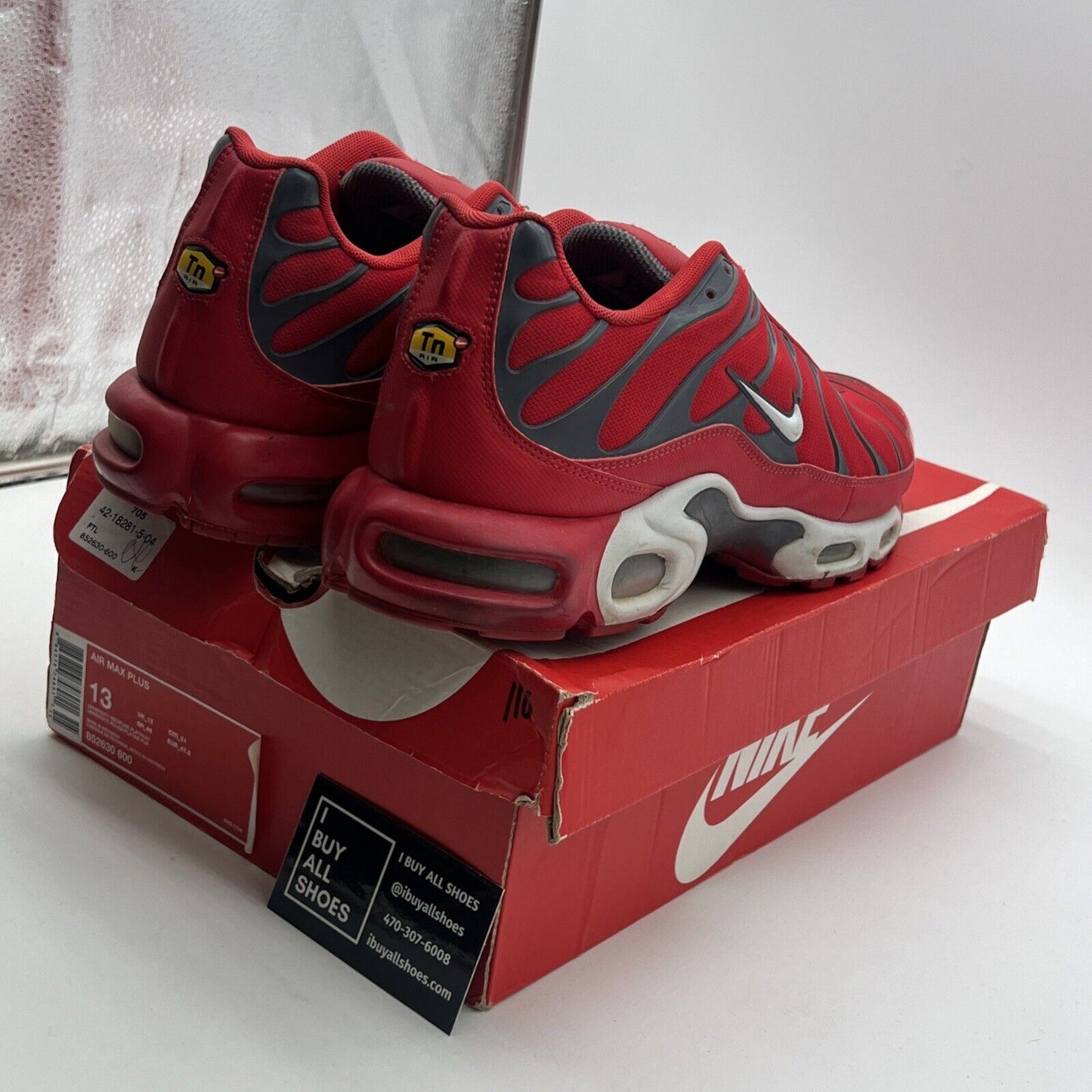 Size 13 - Nike Air Max Plus Red Pure Platinum (852630-600)