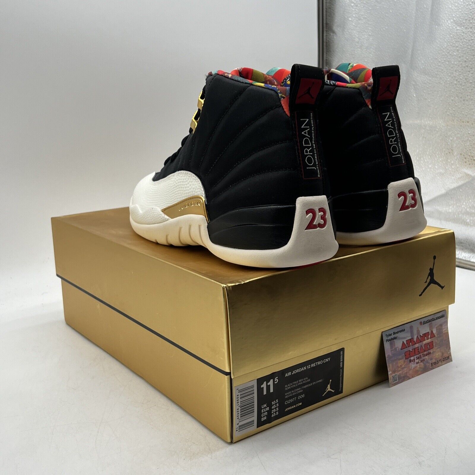Size 11.5 - Air Jordan 12 Retro 2019 Chinese New Year White Black (CI2977-006)