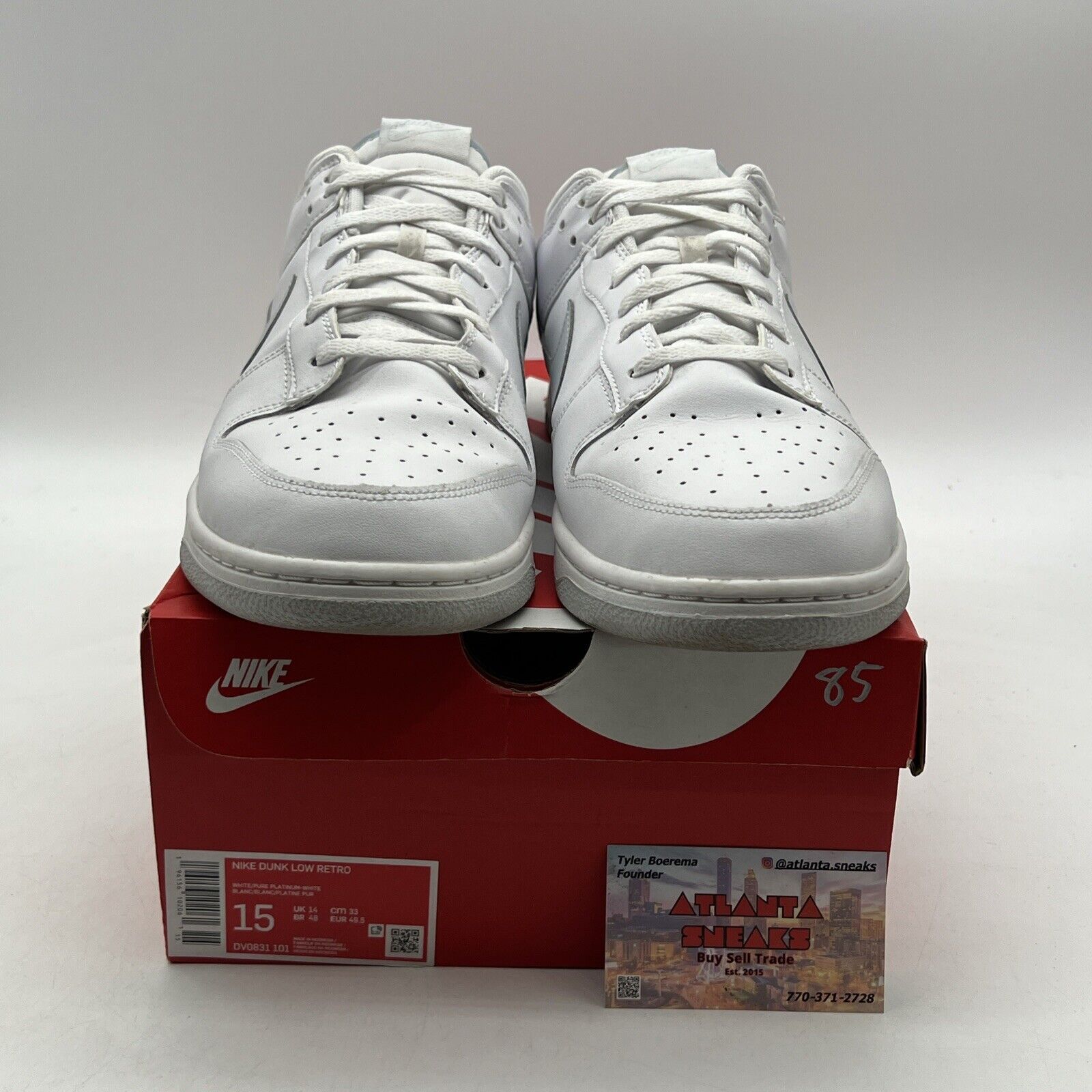 Size 15 - Nike Dunk Low Pure Platinum (DV0831-101)