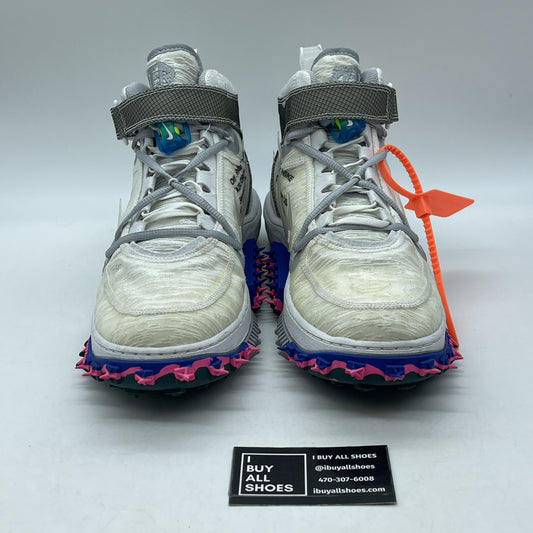 Size 11.5 - Nike Air Force 1 x Off-White White Grey Blue Suede (DO6290-100)