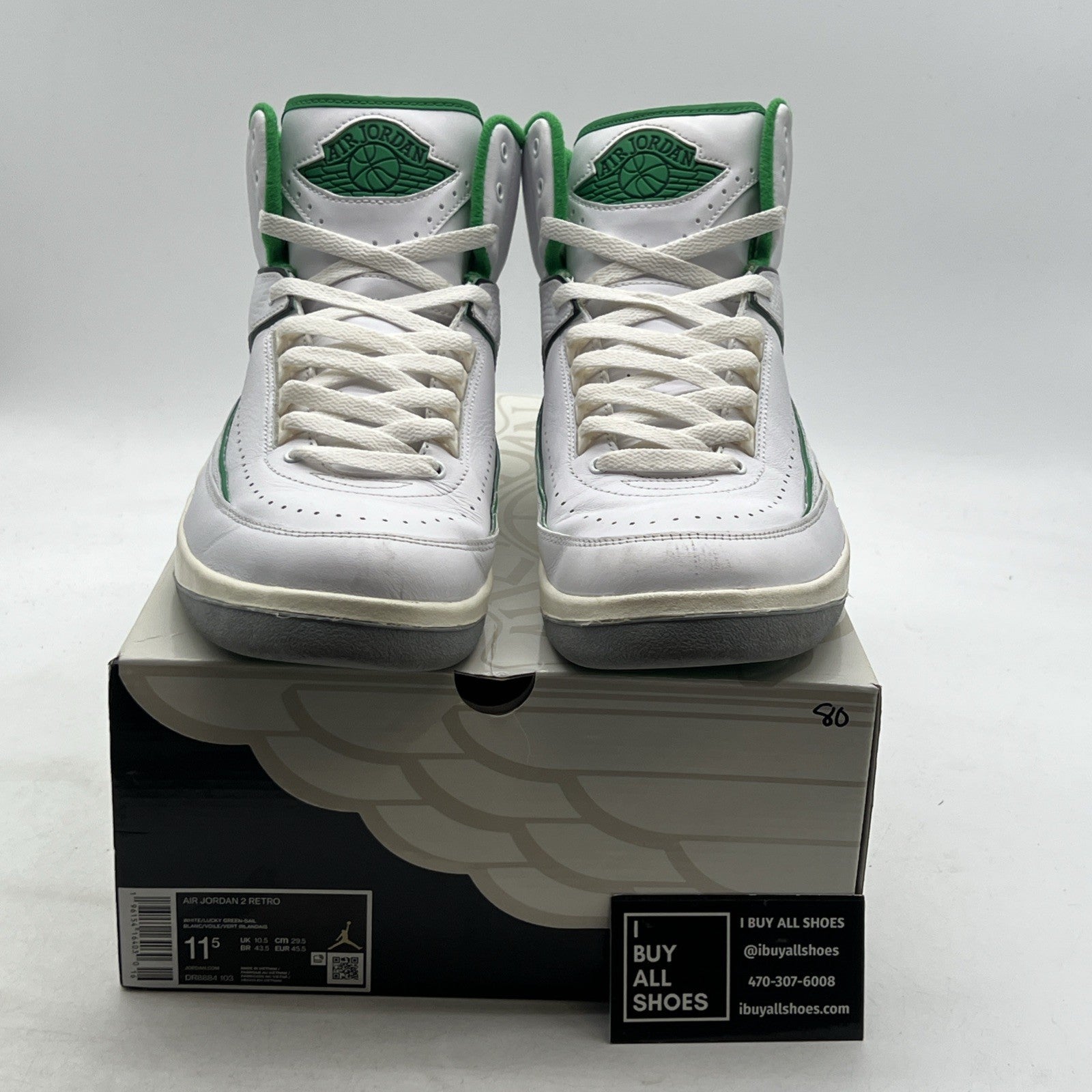 Size 11.5 - Air Jordan 2 Retro Lucky Green (DR8884-103)