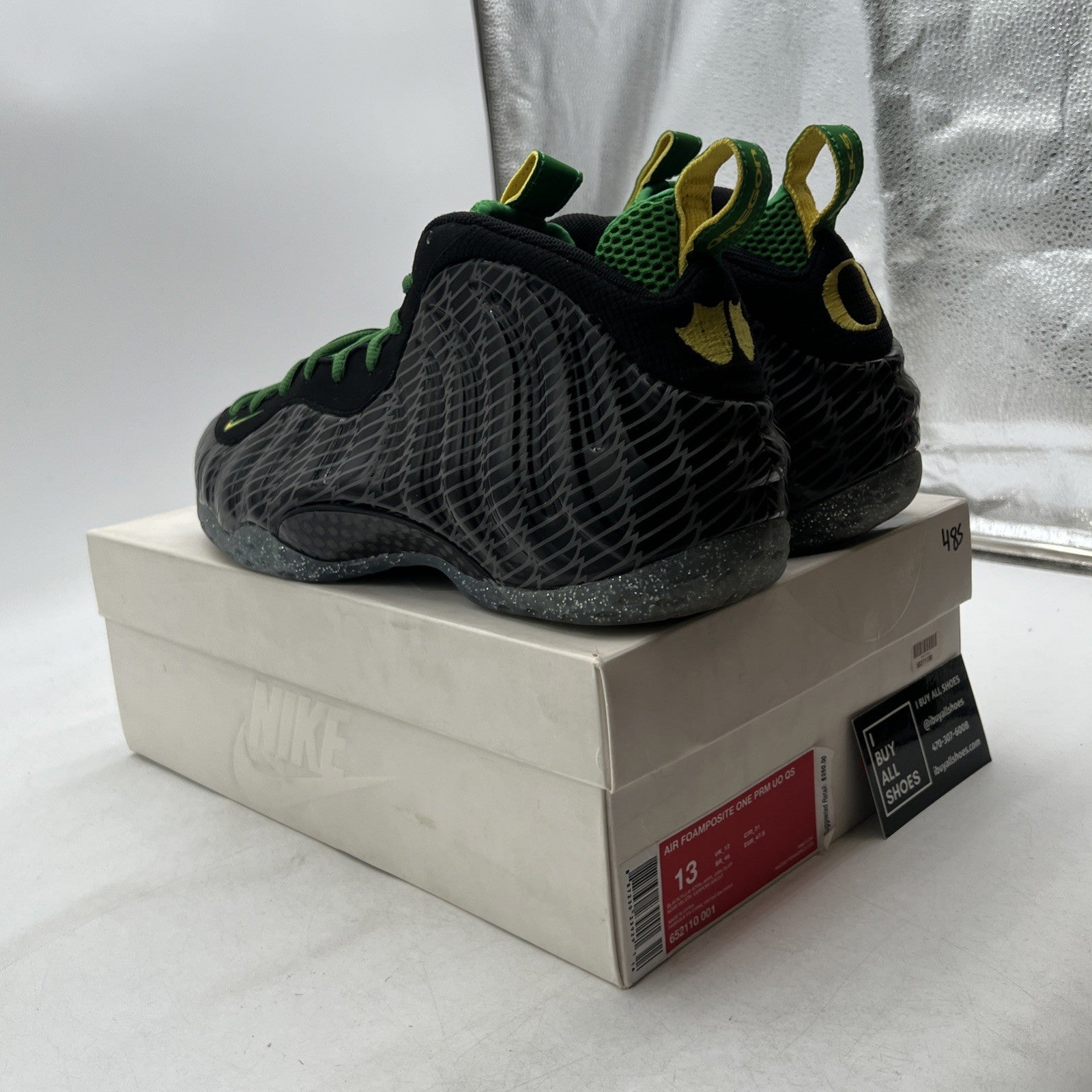 Size 13 - Nike Air Foamposite One Oregon Ducks (652110-001)