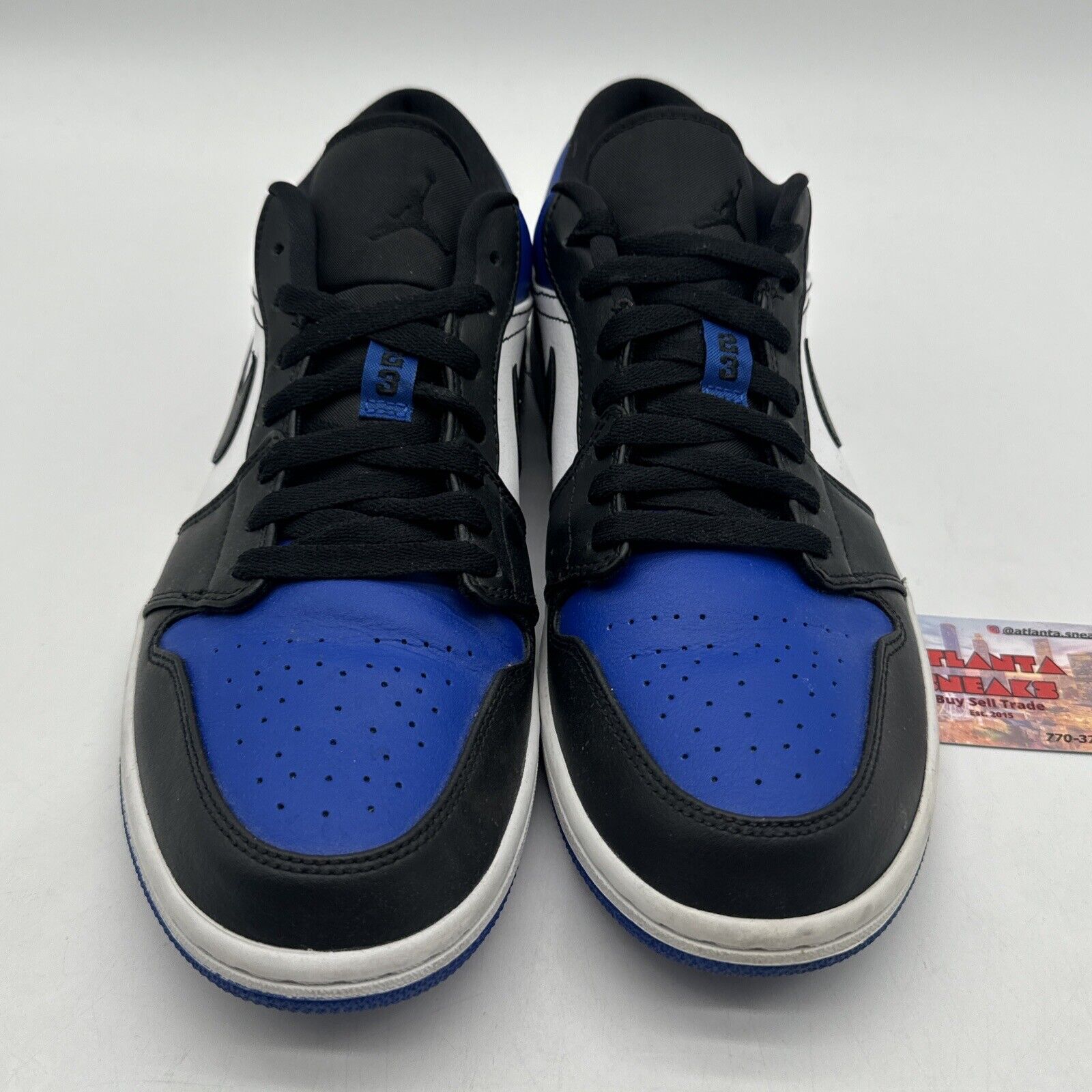 Size 10.5 - Jordan 1 Low Royal Toe 2019 Black White Leather Way Under Market $$$