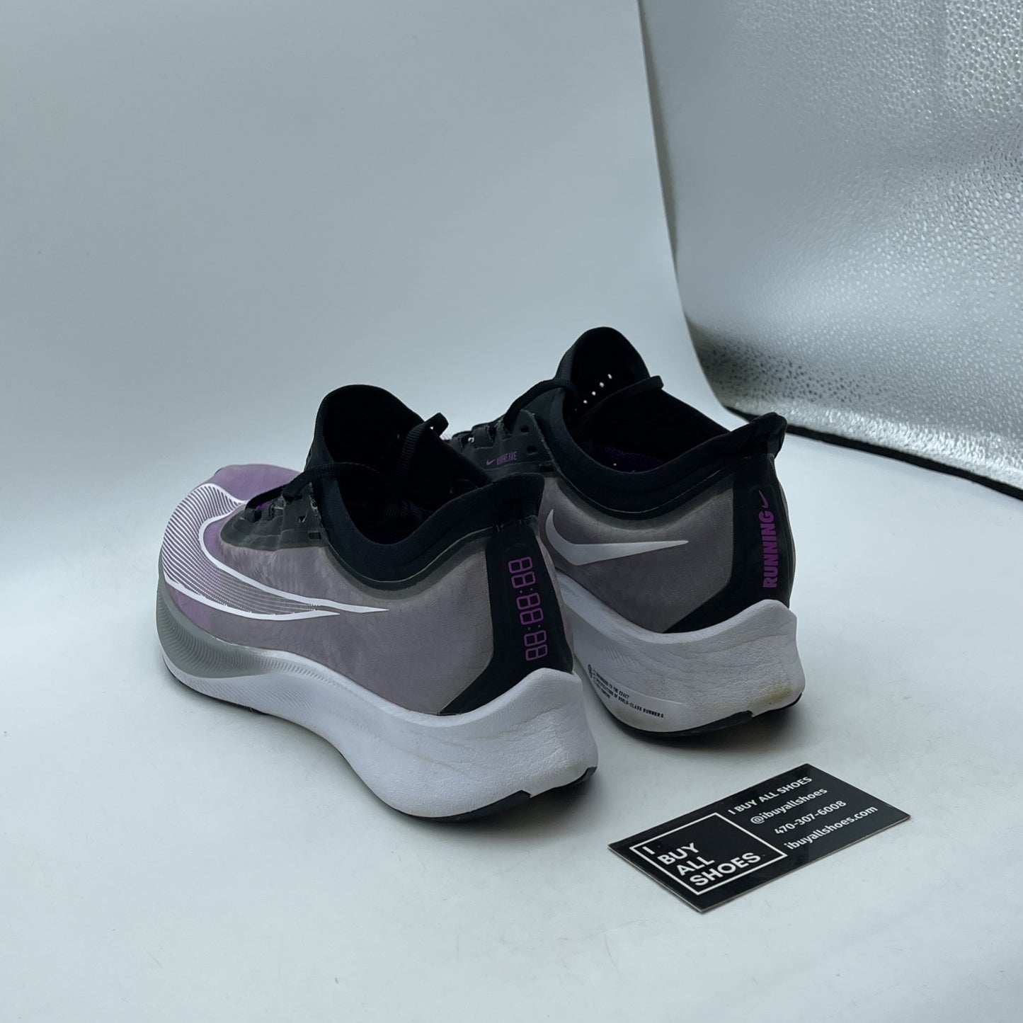 Size 10.5 - Nike Zoom Fly 3 Hyper Violet Black Suede Leather (AT8240-500)