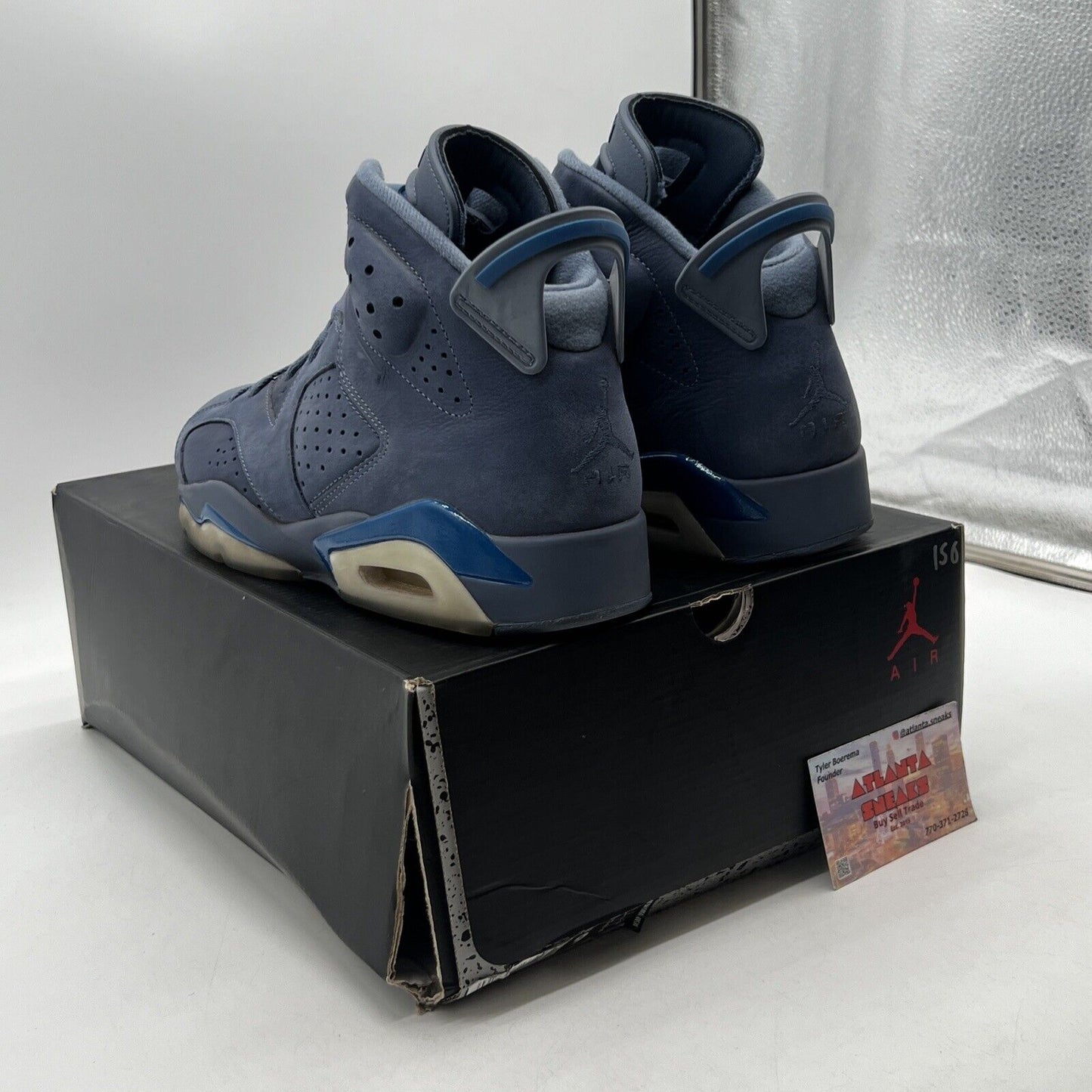 Size 9 - Air Jordan 6 Retro Diffused Blue Suede (384664-400)