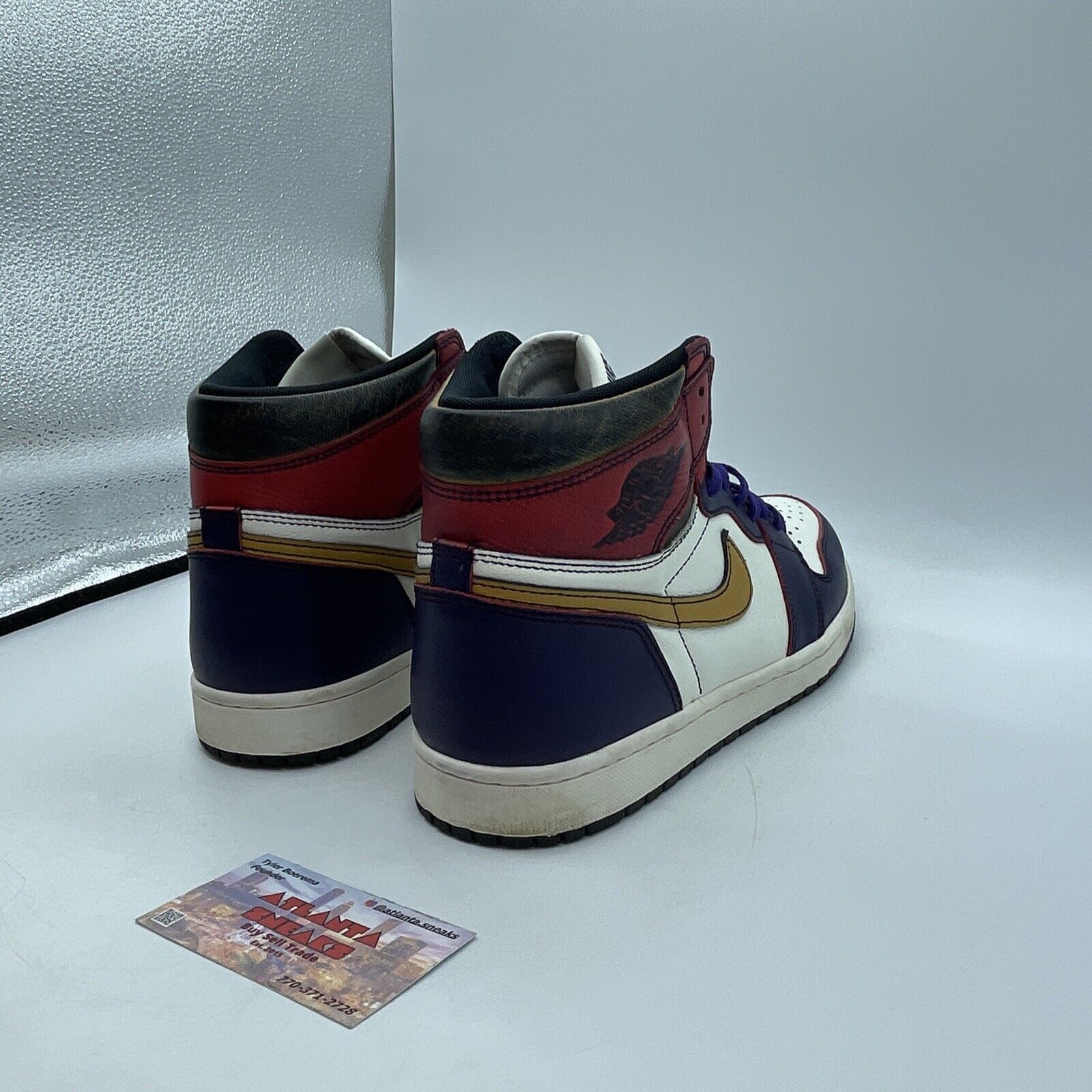 Size 10 - Jordan 1 Retro High SB LA To Chicago 2019 White Purple (CD6578-507)