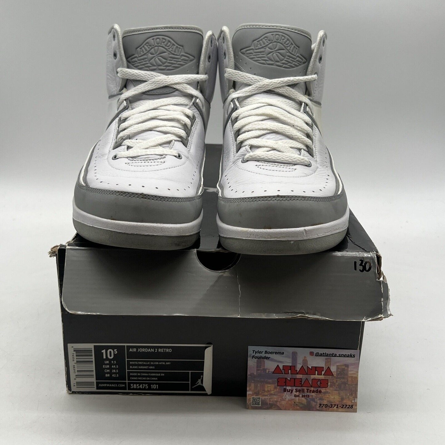 Size 10.5 - Air Jordan 2 Retro 25th Anniversary White Leather (385475-101)