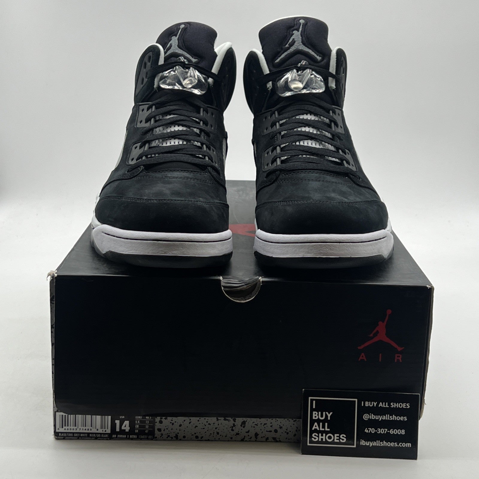 Size 14 - Air Jordan 5 Retro 2013 Oreo (136027-035)