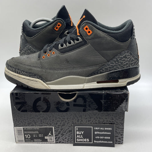 Size 10 - Jordan 3 Retro 2023 Mid Fear Black Grey Suede (CT8532-080)