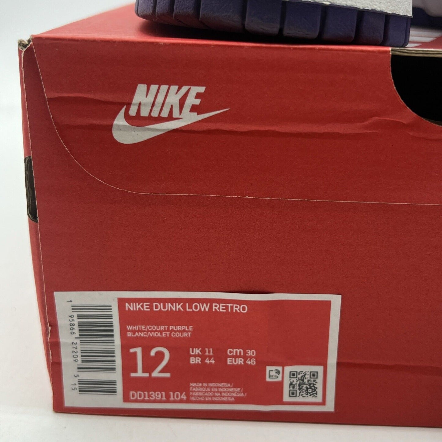 Size 12 - Nike Dunk Low Retro Court Purple 2022 (DD1391-104)