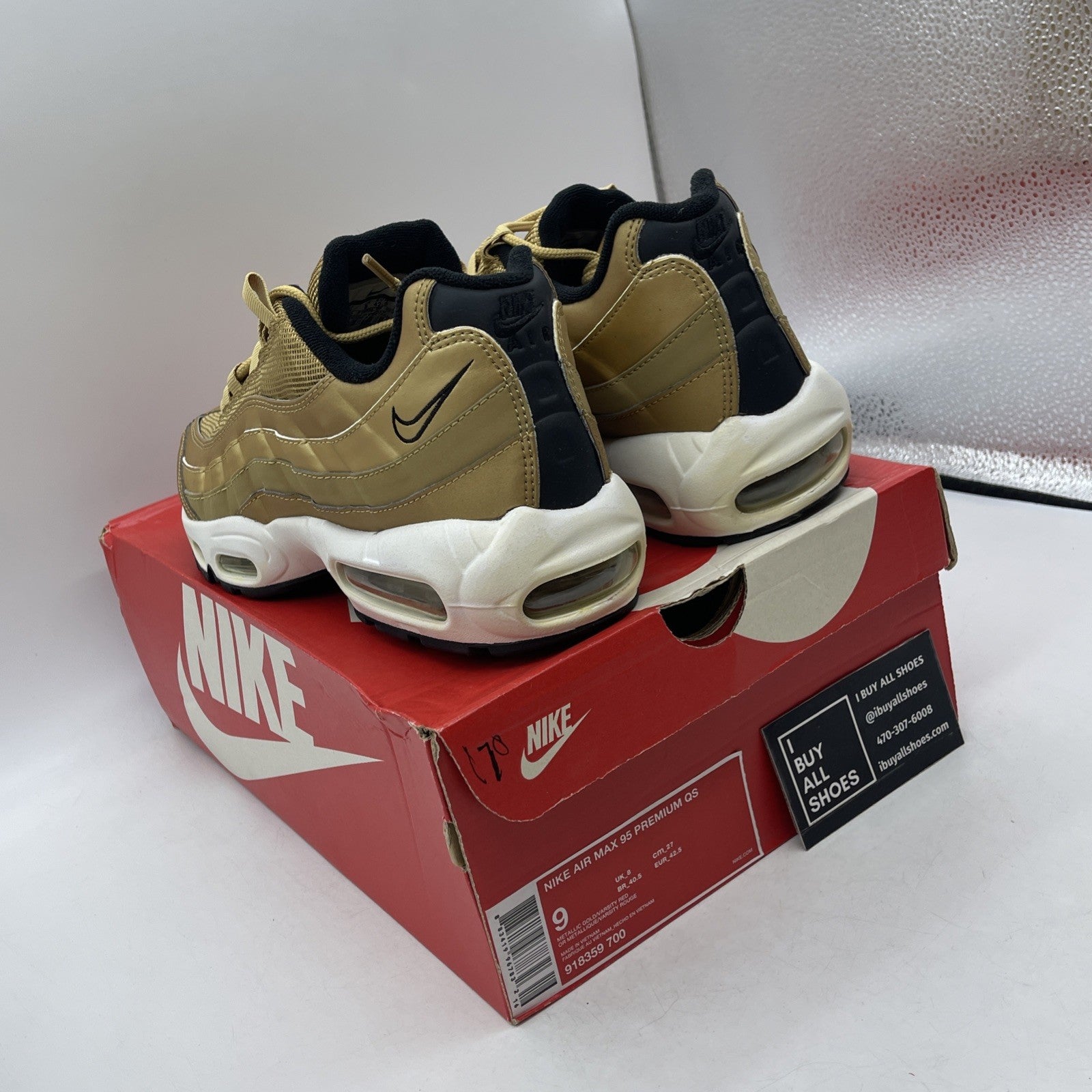 Size 9 - Nike Air Max 95 QS Metallic Gold (918359-700)