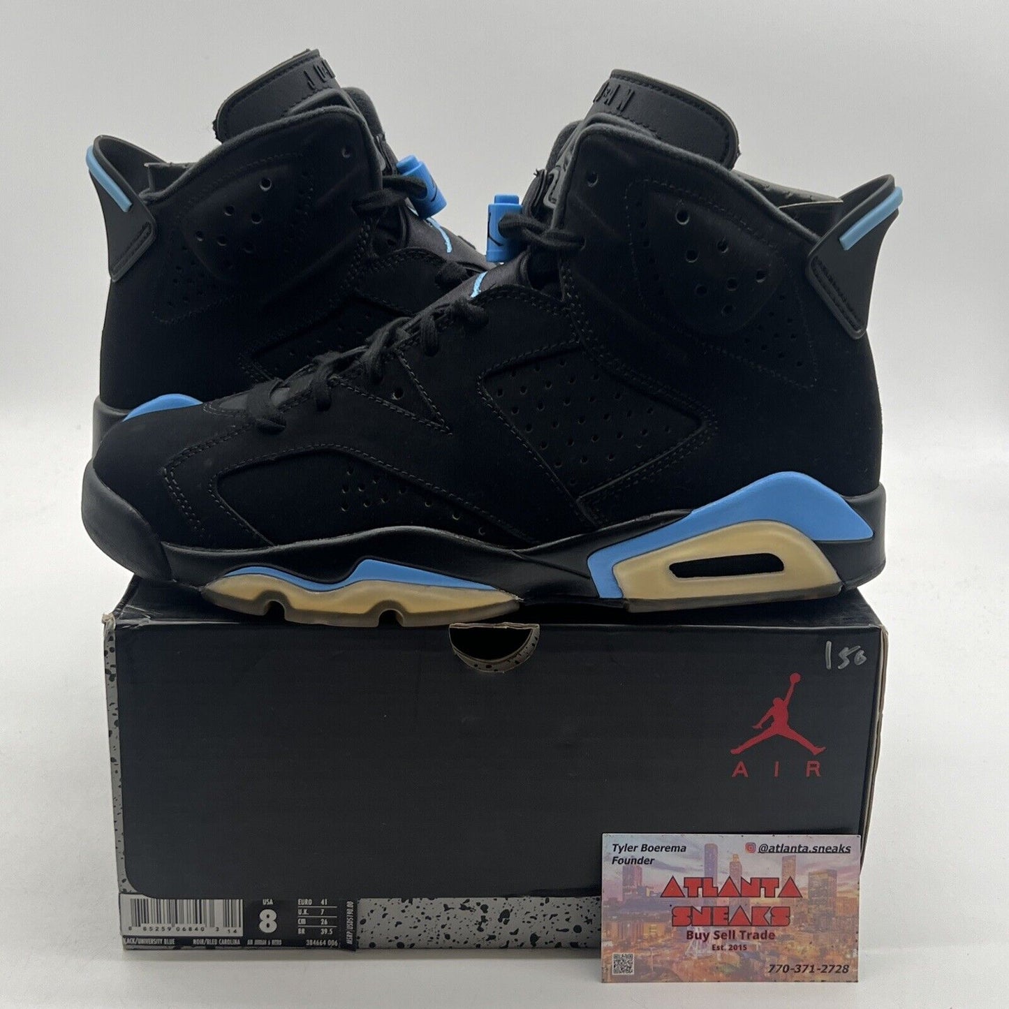 Size 8 - Air Jordan 6 Retro UNC (384664-006)