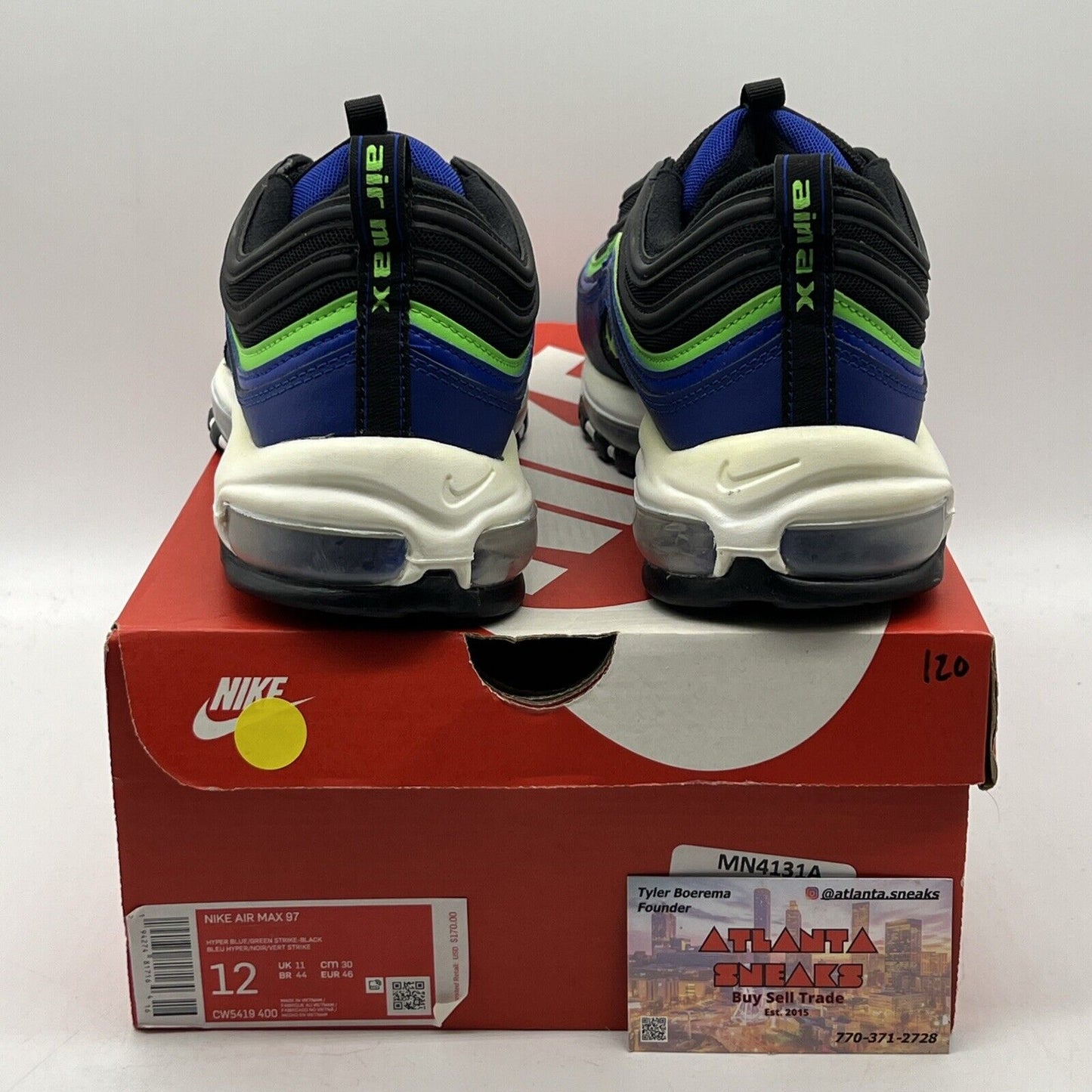 Size 12 - Nike Air Max 97 Royal Blue Neon