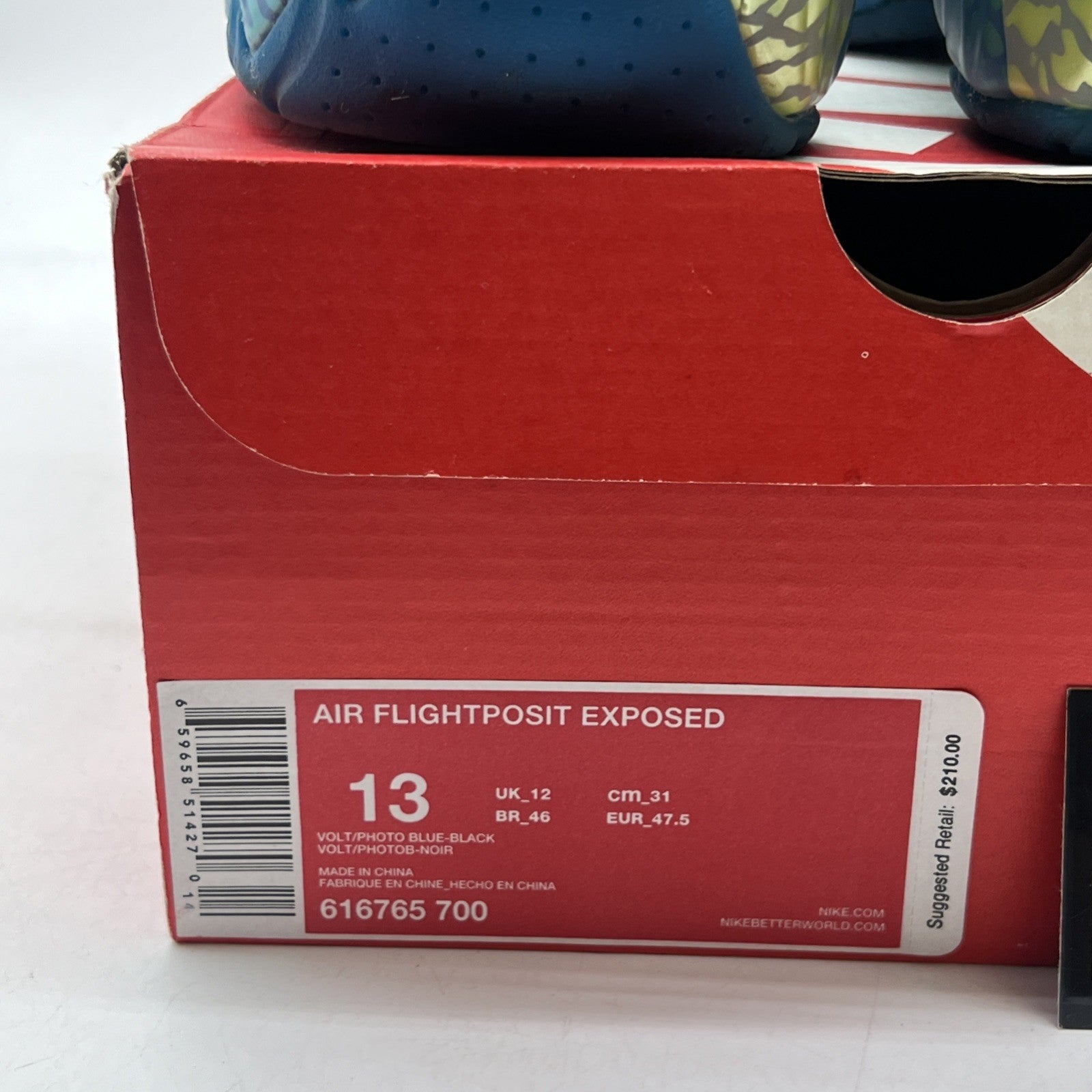 Size 13 - Nike Air Flightposite Exposed Volt (616765-700)