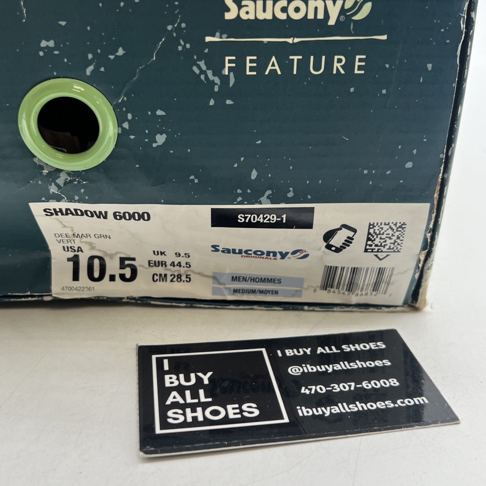 Size 10.5 - Saucony Feature x Shadow 6000 Living Fossil (S70429-1)