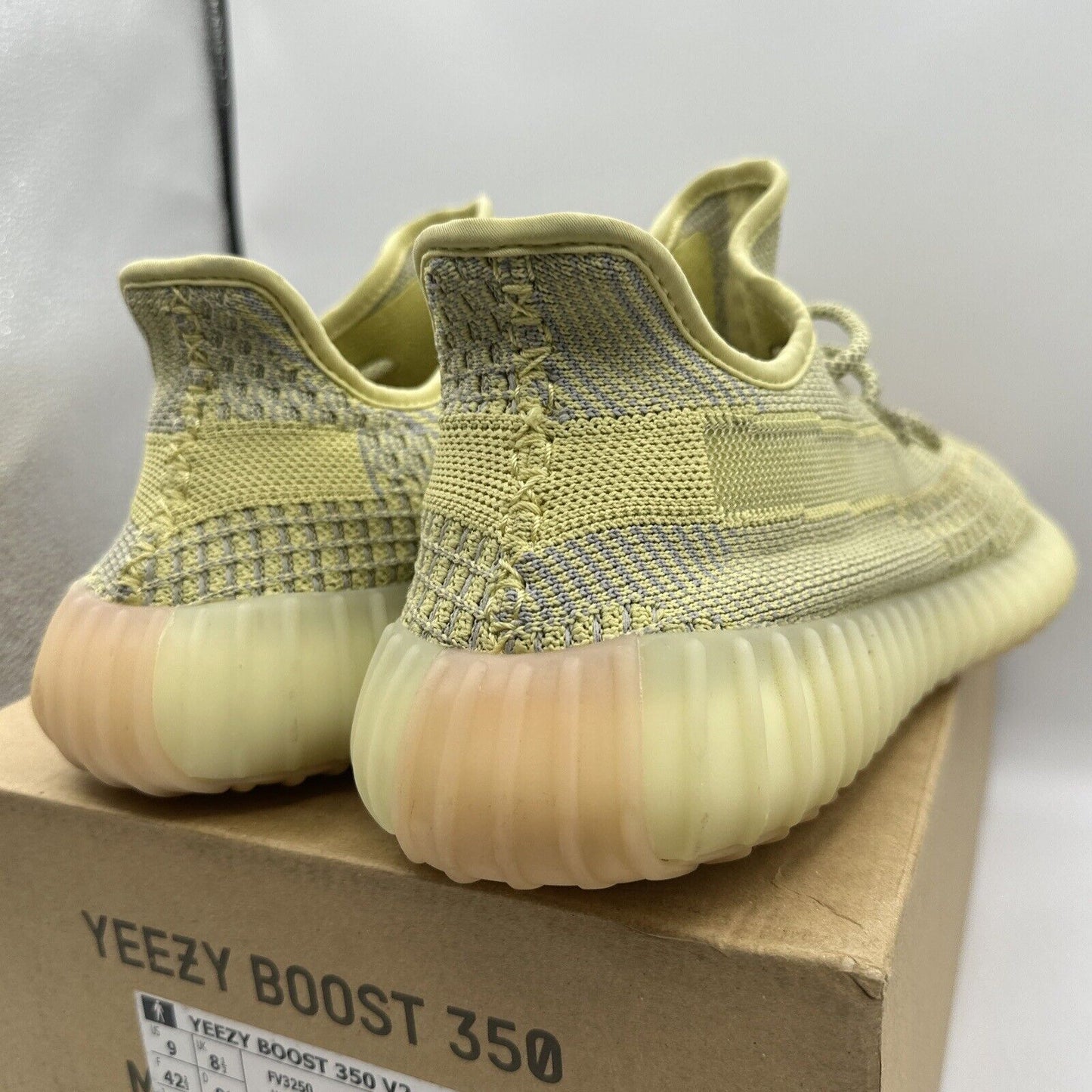 Size 9 - adidas Yeezy Boost 350 V2 Antlia Non-Reflective Yellow Grey Tint Comfy