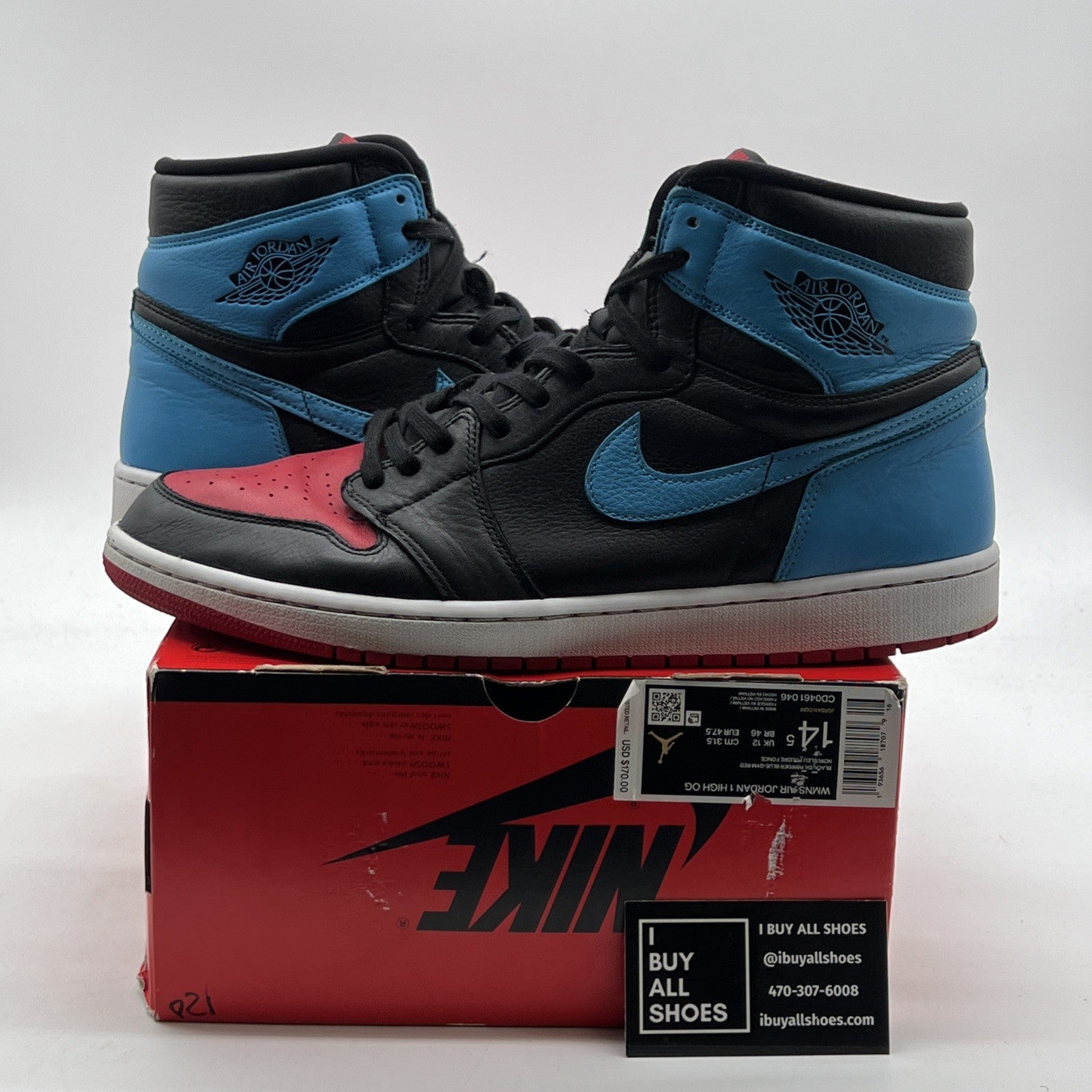 Size 14.5 - Air Jordan 1 High OG UNC To Chicago 2020 (CD0461-046)