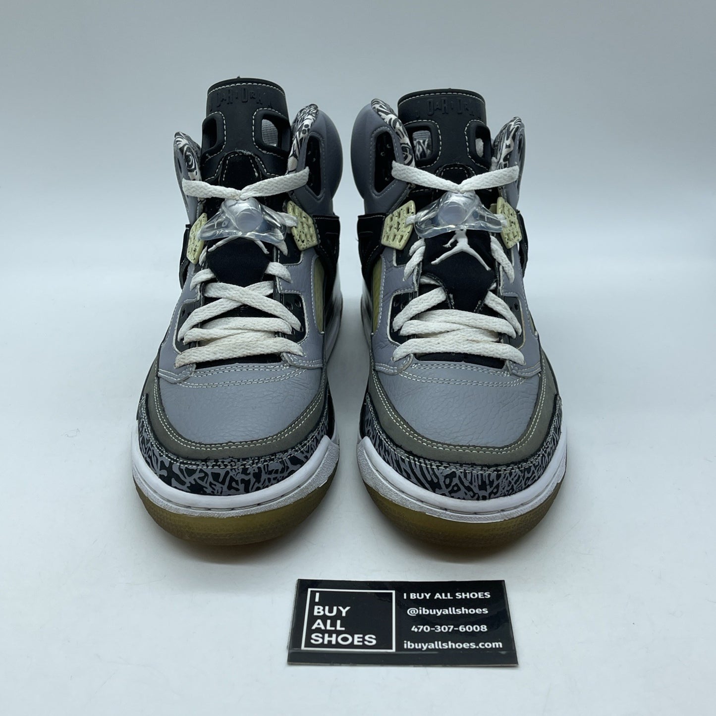 Size 9 - Jordan SpizIke Light Graphite Grey Black Suede Leather (315371-091)