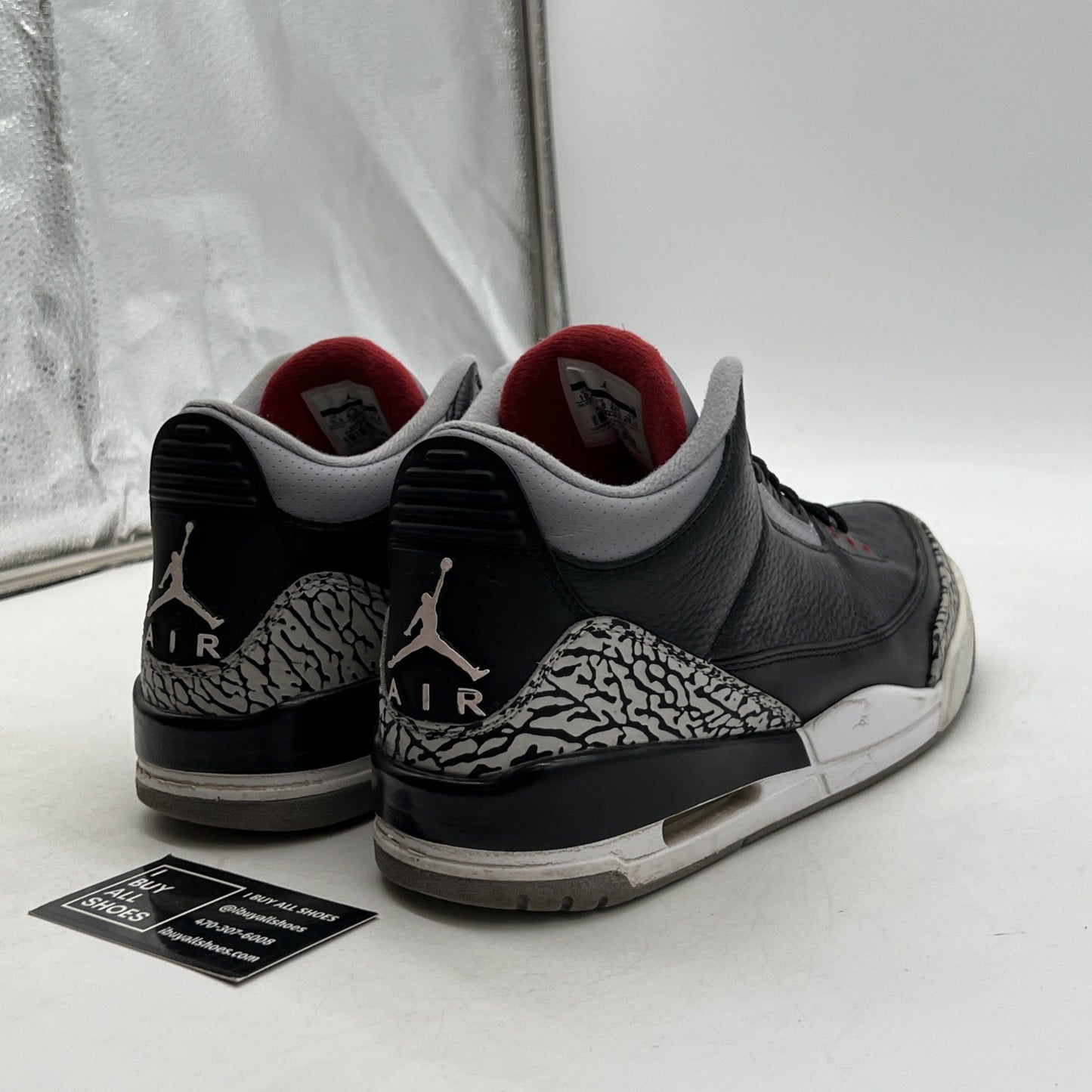 Size 10 - Air Jordan 3 Retro Black Cement release 2011 (136064-010)