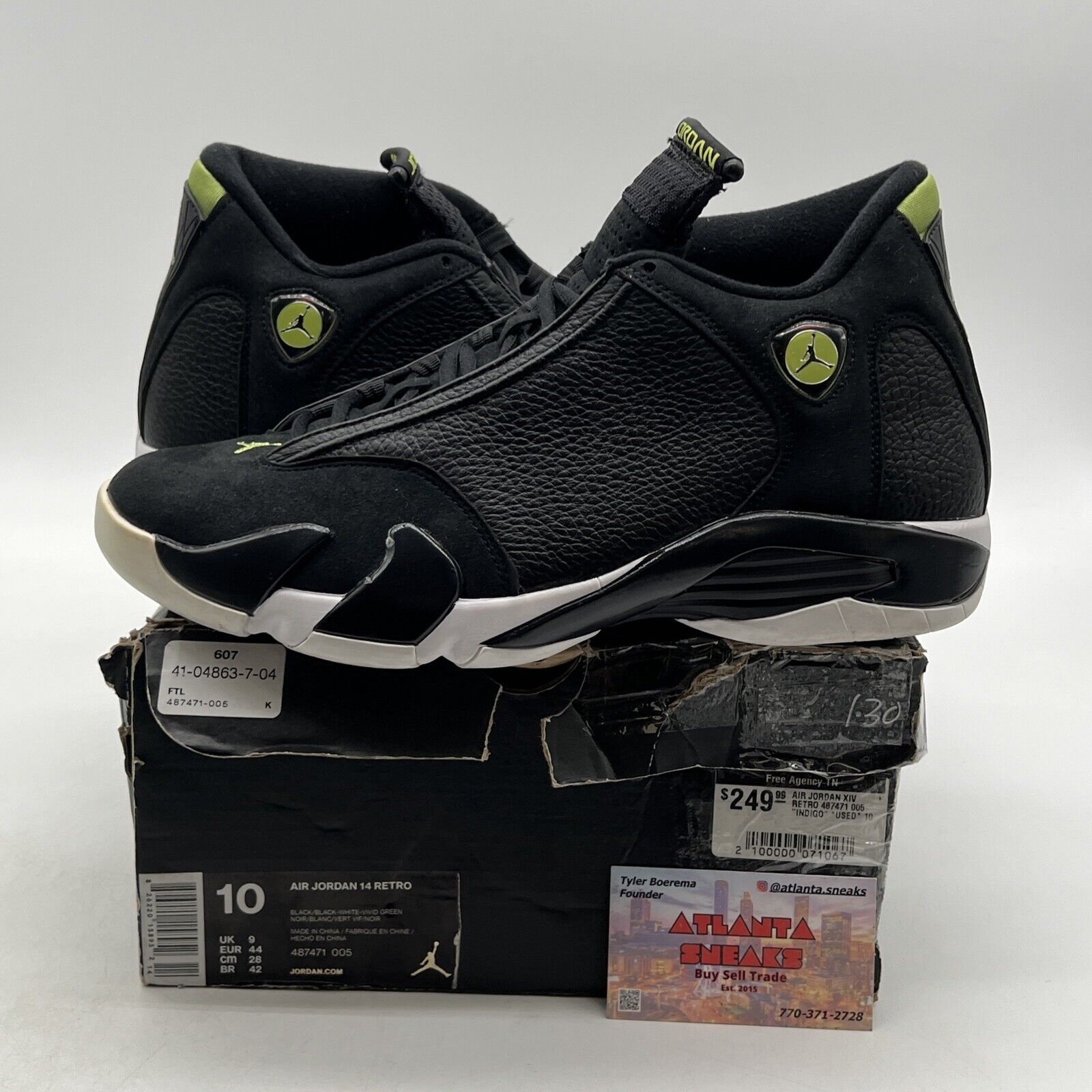 Size 10 - Air Jordan 14 Retro 2016 Indiglo (487471-005)