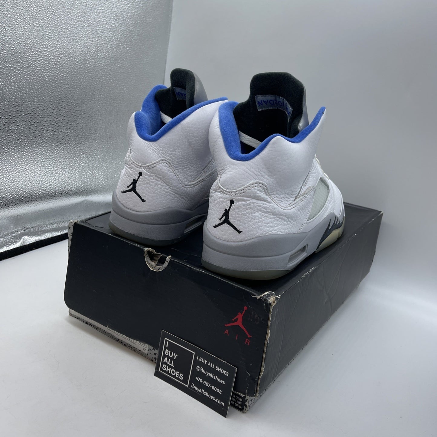 Size 10 - Air Jordan 5 Retro Stealth 2.0 Blue White Leather (DD0587-140)