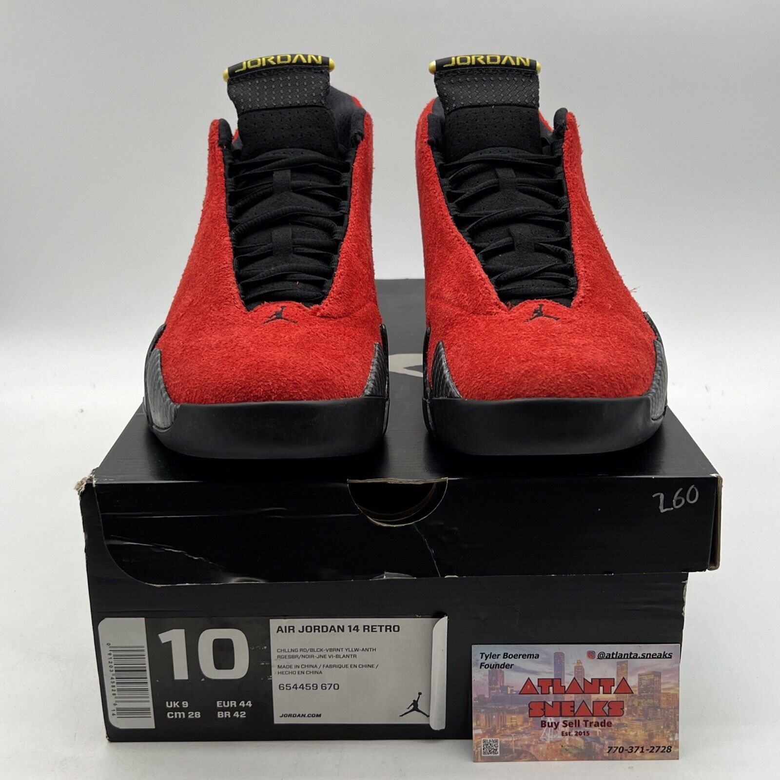 Size 10 - Air Jordan 14 Retro Ferrari (654459-670)