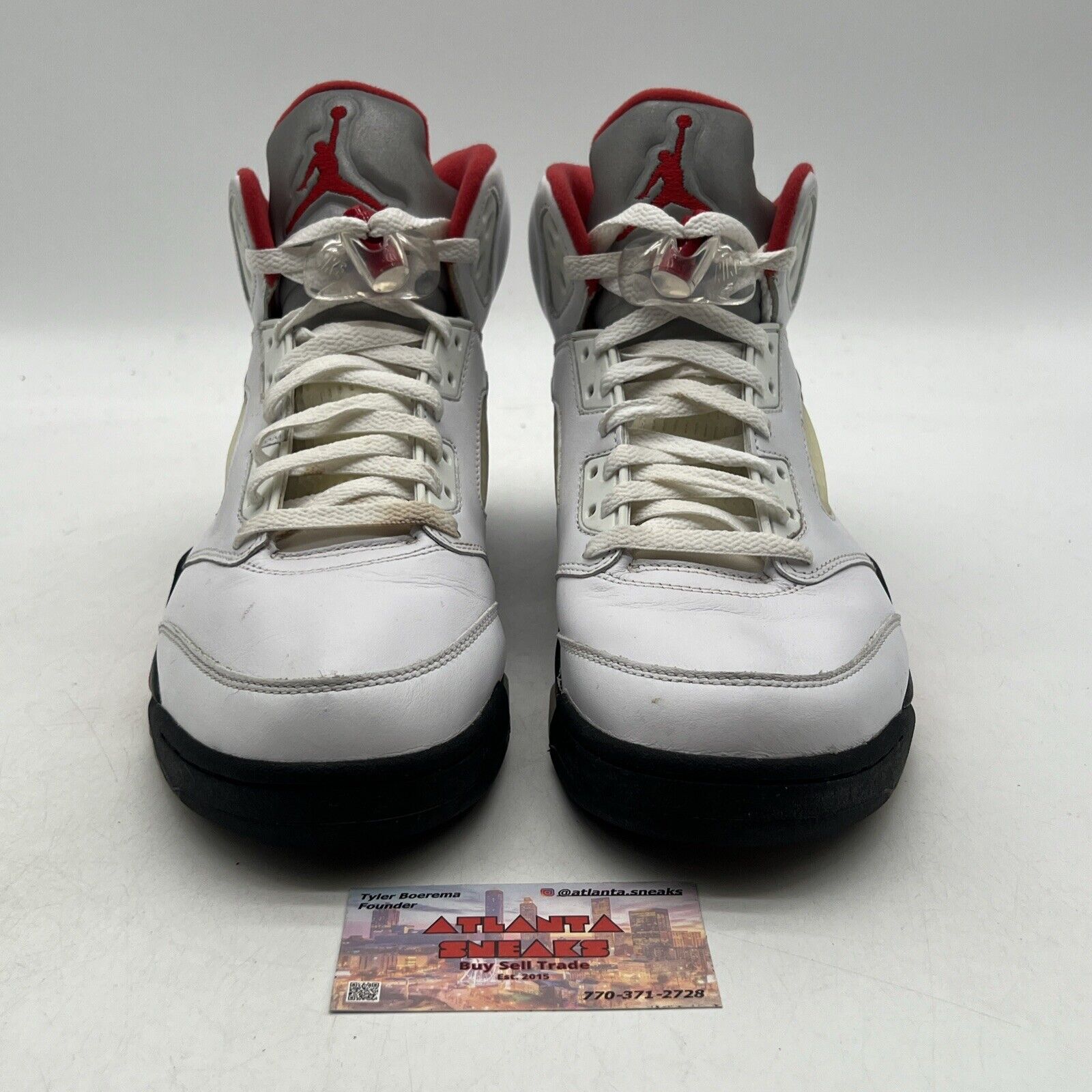 Size 10 - Jordan 5 Retro Mid Fire Red White Red Black Leather (DA1911-102)