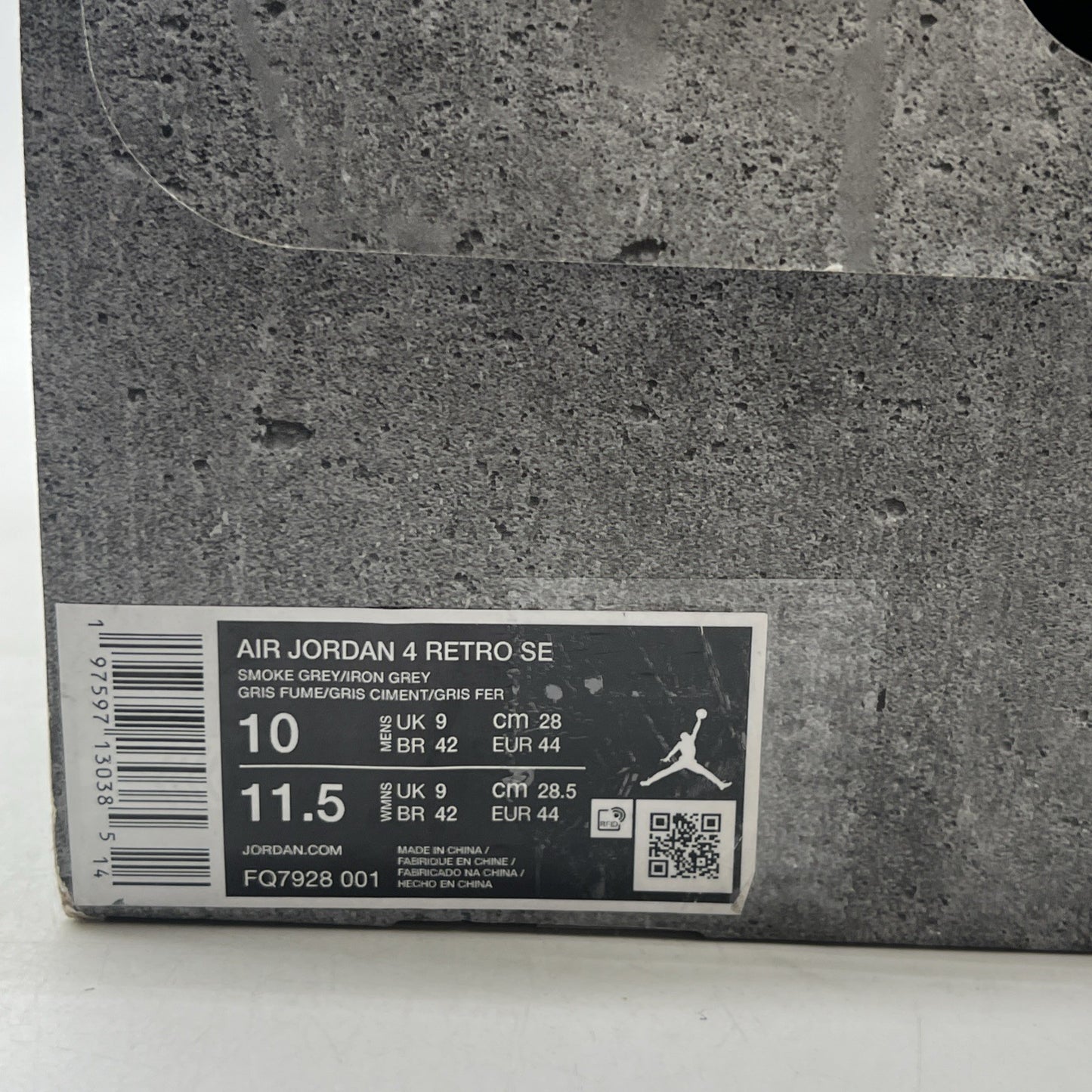 Size 10 - Air Jordan 4 Retro SE Wet Cement (FQ7928-001)