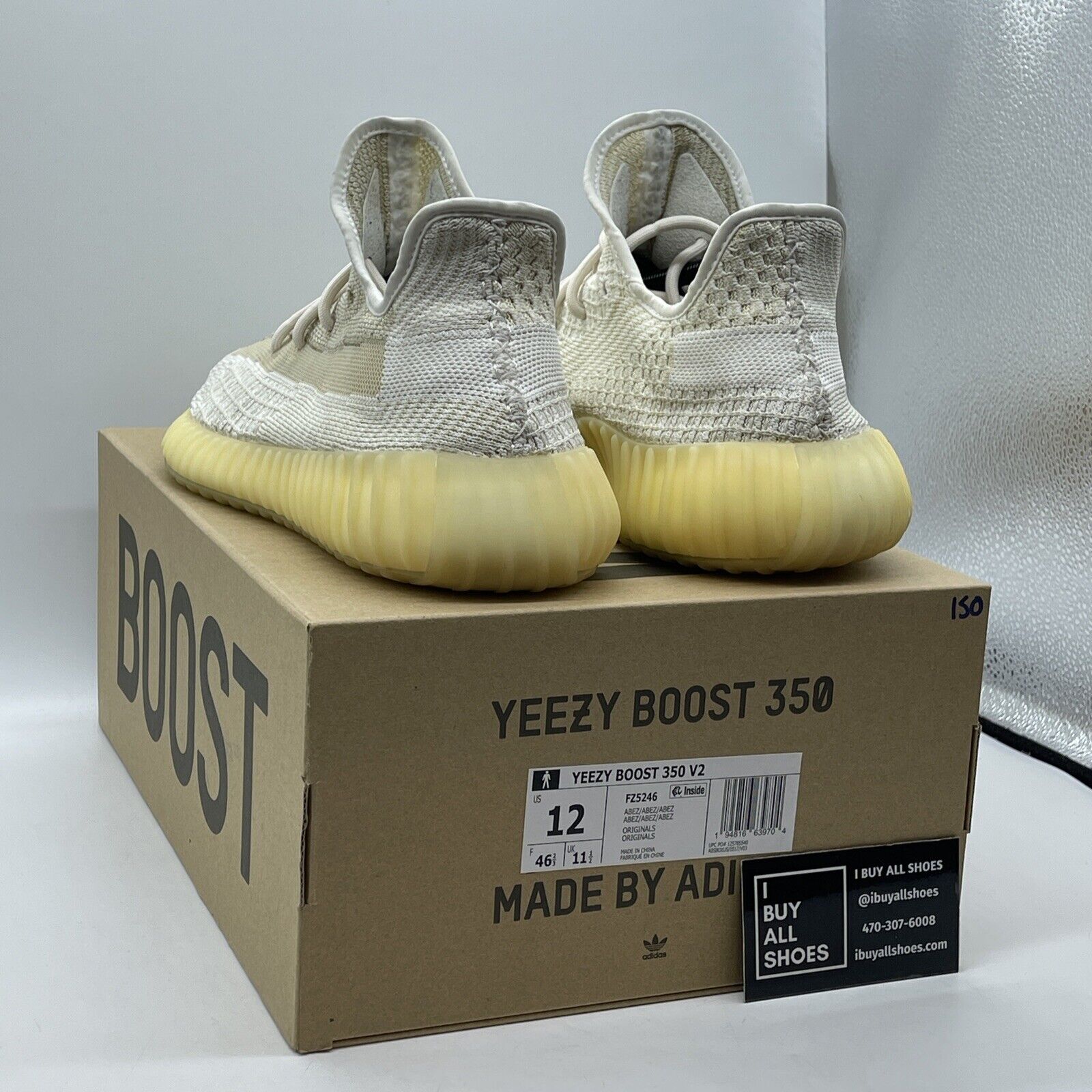 Size 12 - adidas Yeezy Boost 350 V2 Natural White Yellow Suede (FZ5246)