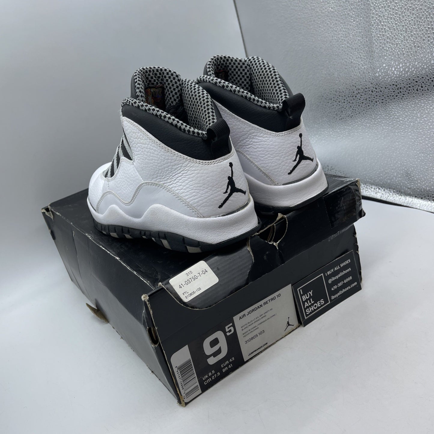 Size 9.5 - Air Jordan 10 Retro 2013 Steel (310805–103)