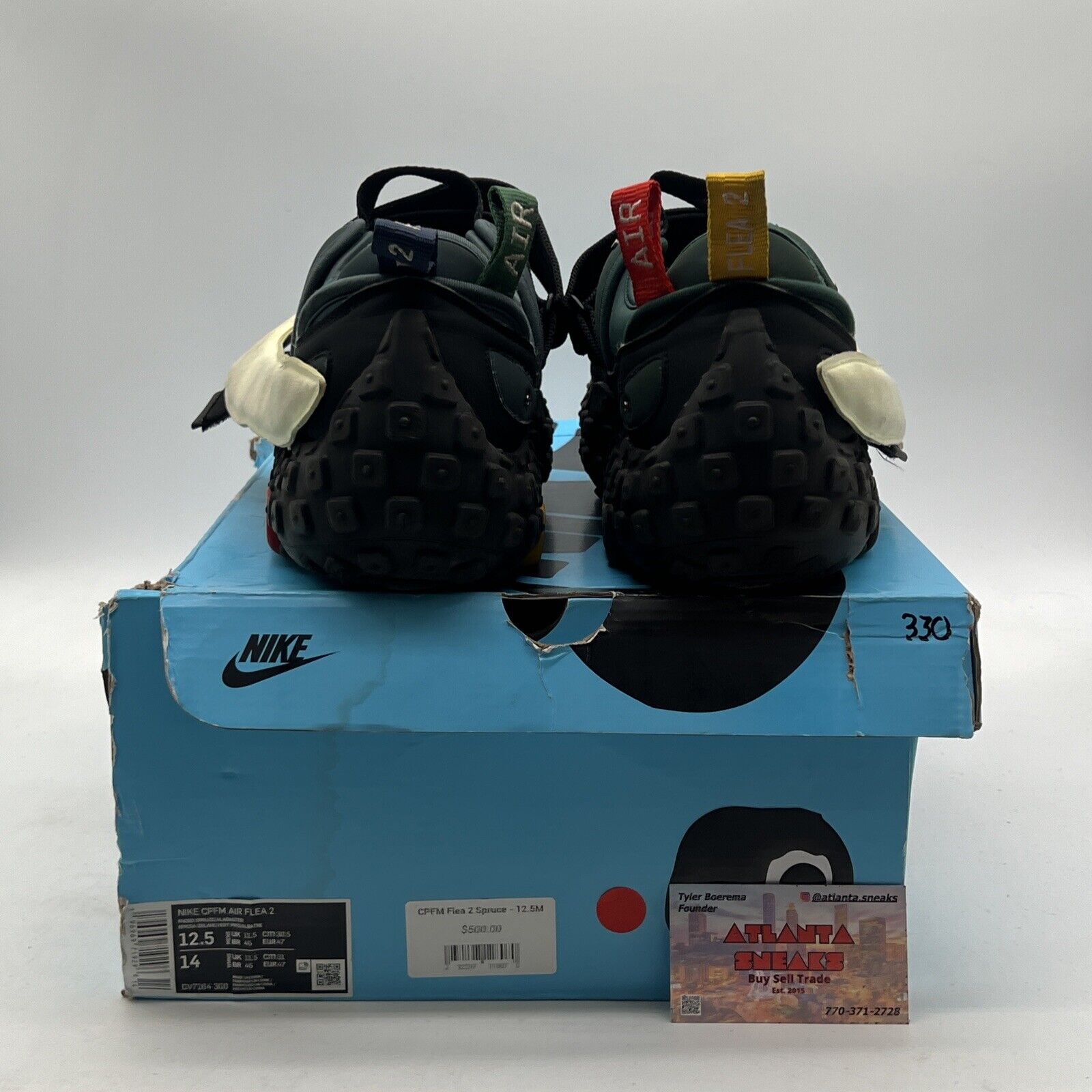 Size 12.5 -Nike Air Flea 2 x Cactus Plant Flea Market Low Faded Spruce DV7164300