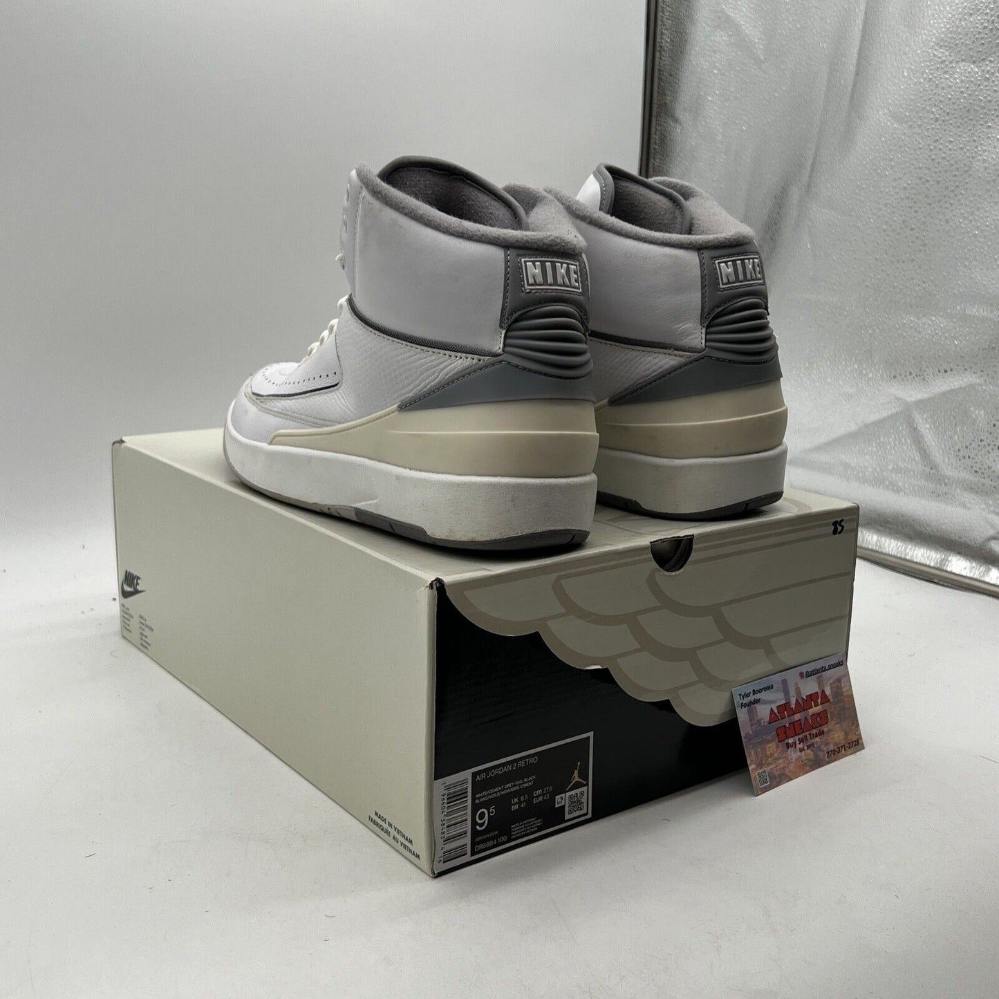 Size 9.5 - Air Jordan 2 Retro White Cement (DR8884-100)