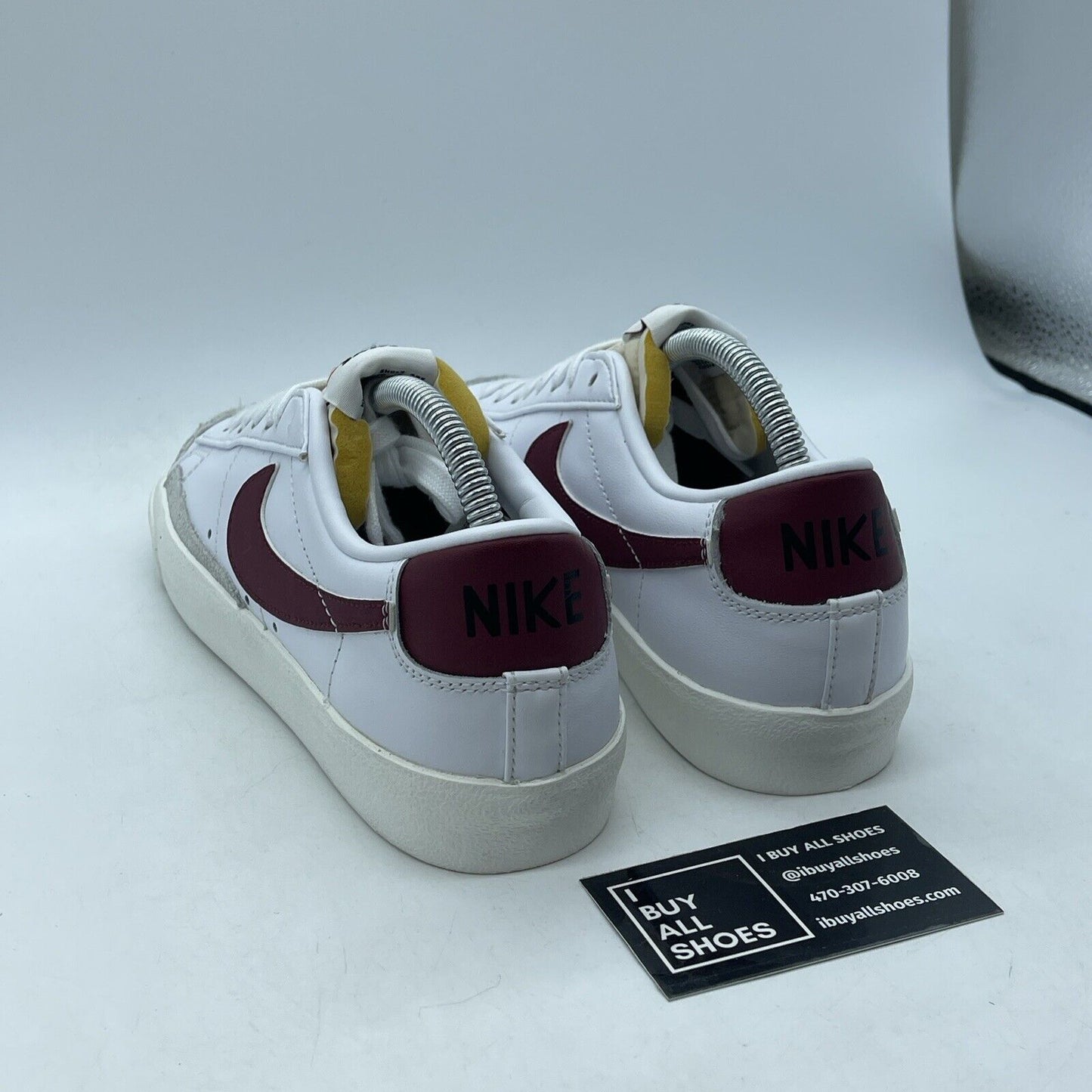 Size 8 - Nike Blazer '77 Vintage Low Team Red Burgundy White Leather -DA6364-102