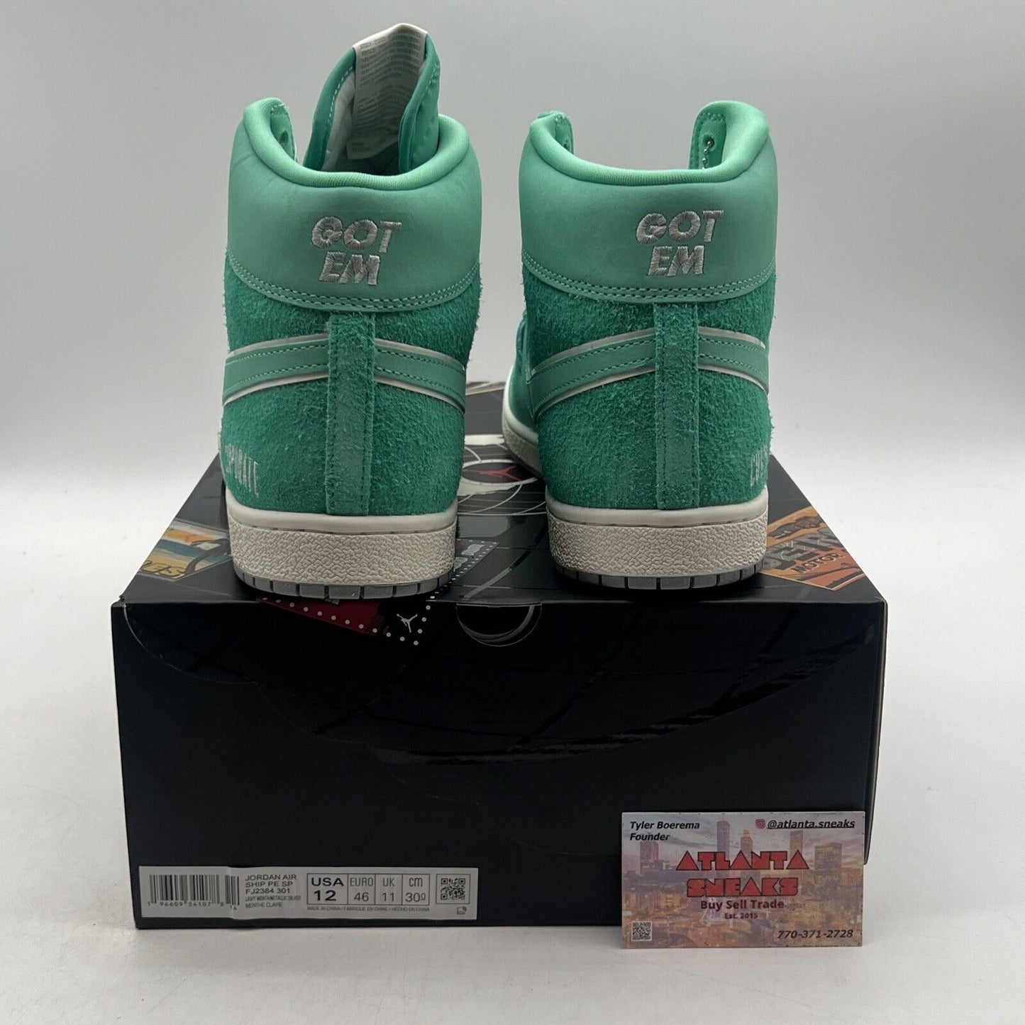 Size 12 Men - Nike Jordan Air Ship PE SP Corporate Got Em Light Menta FJ2384-301