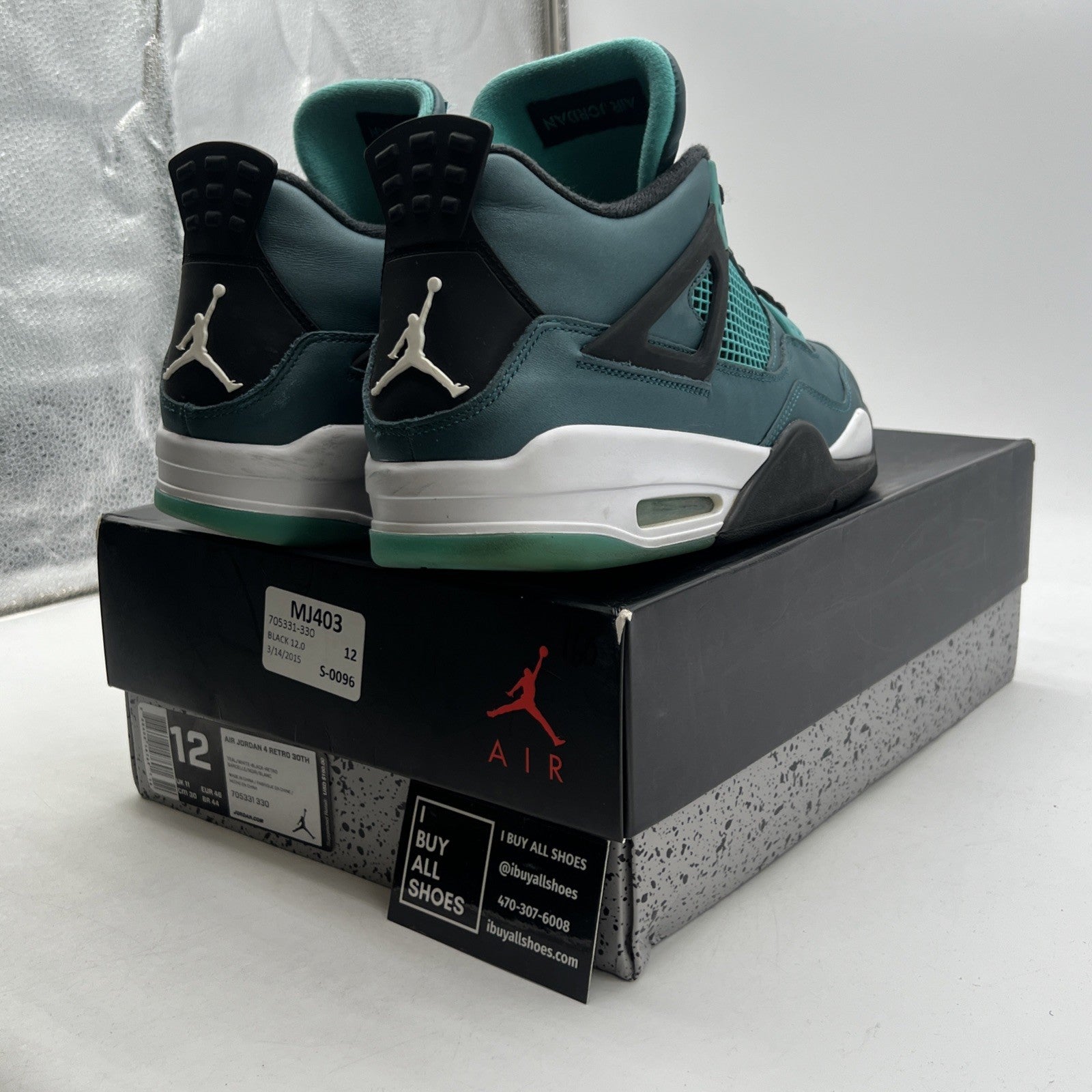 Size 12 - Air Jordan 4 Retro Teal (705331-330)
