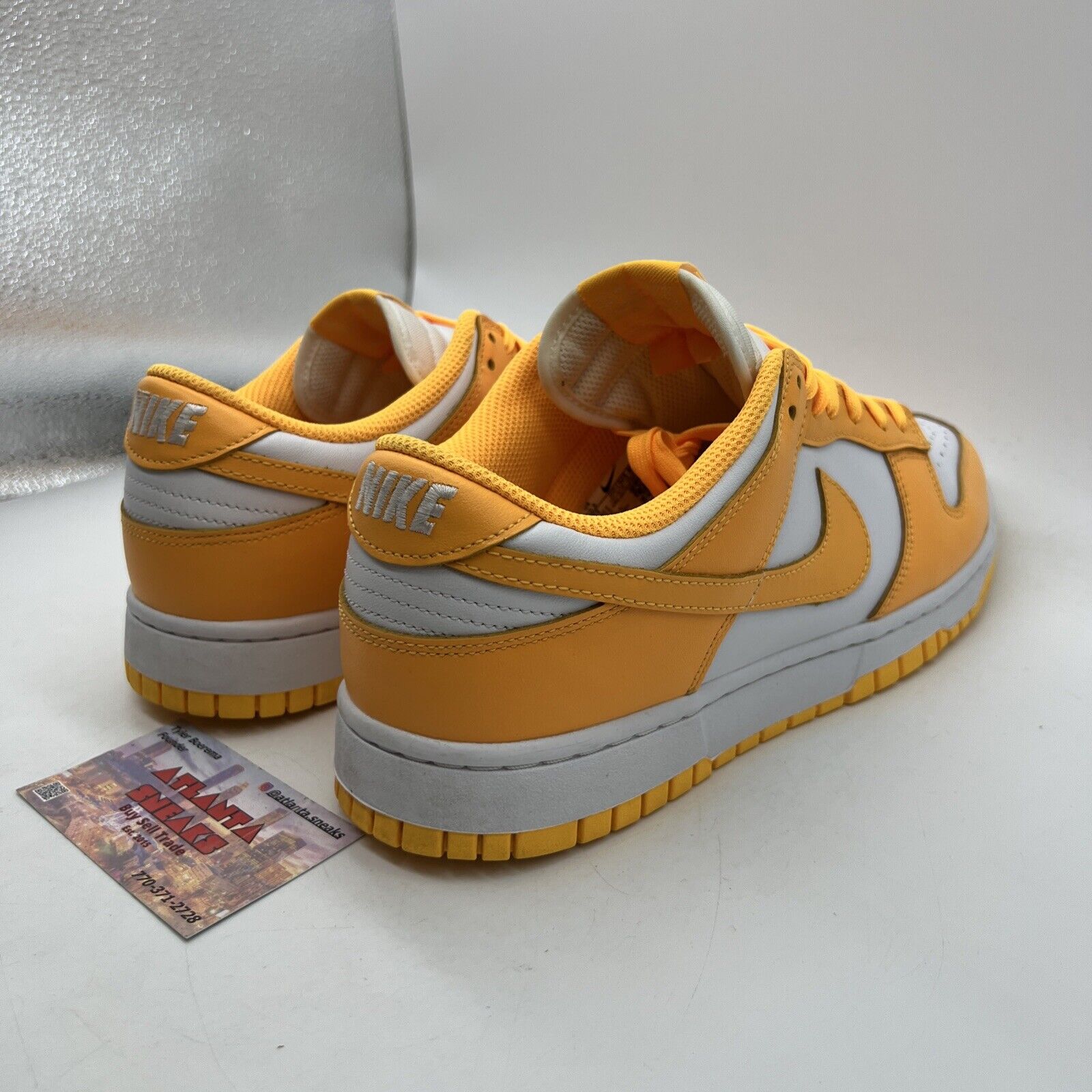 Size 10.5 - Nike Dunk Low Laser Orange W White Leather (DD1503-800)